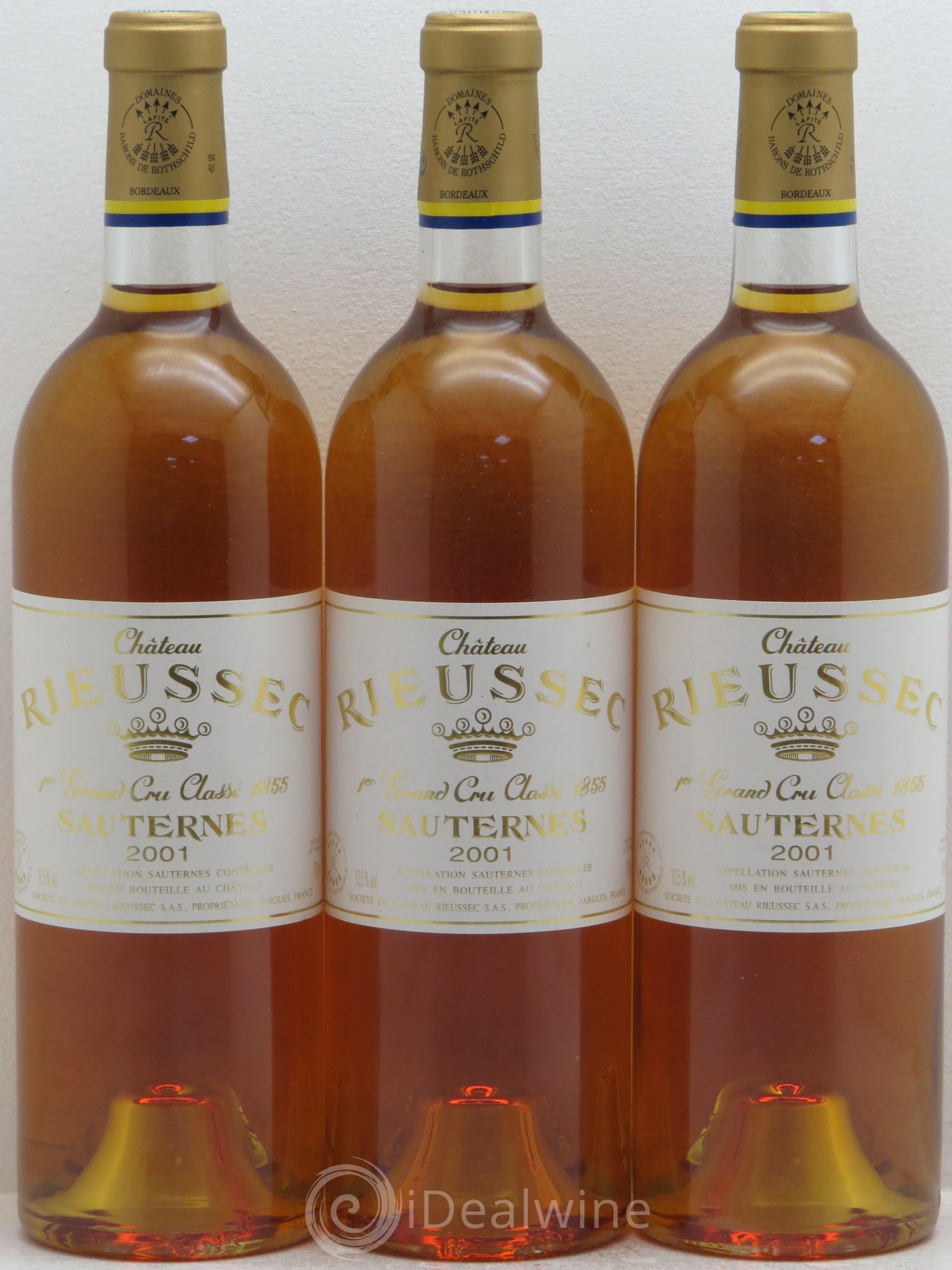 Château Rieussec 1er Grand Cru Classé 2001 - Lotto di 3 bottiglie - 0