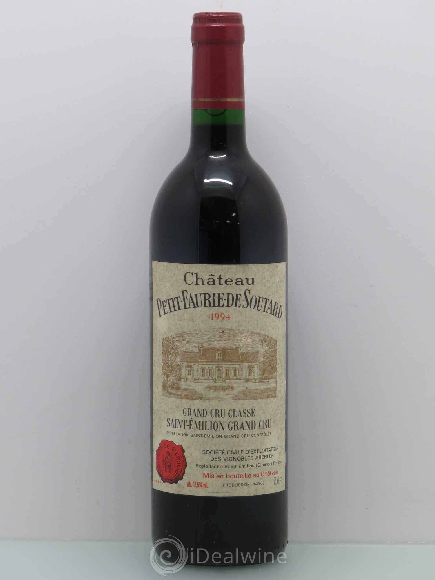 Château Petit Faurie de Soutard Grand Cru Classé 1994 - Lot de 1 bouteille - 0