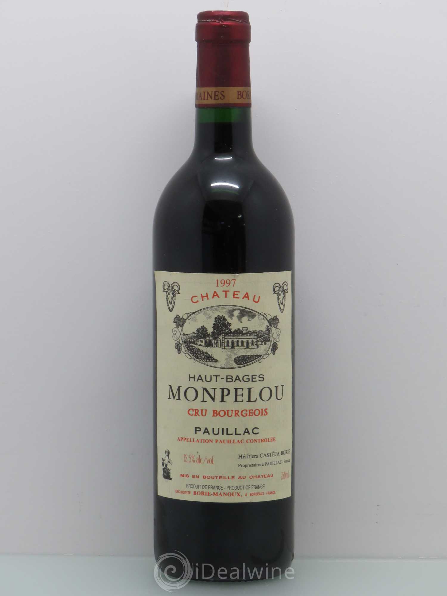 Château Haut Bages Monpelou Cru Bourgeois 1997 - Lot de 1 bouteille - 0