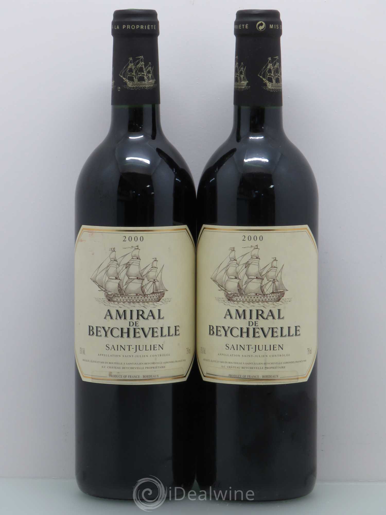 Amiral de Beychevelle Second Vin 2000 - Lot de 2 bouteilles - 0