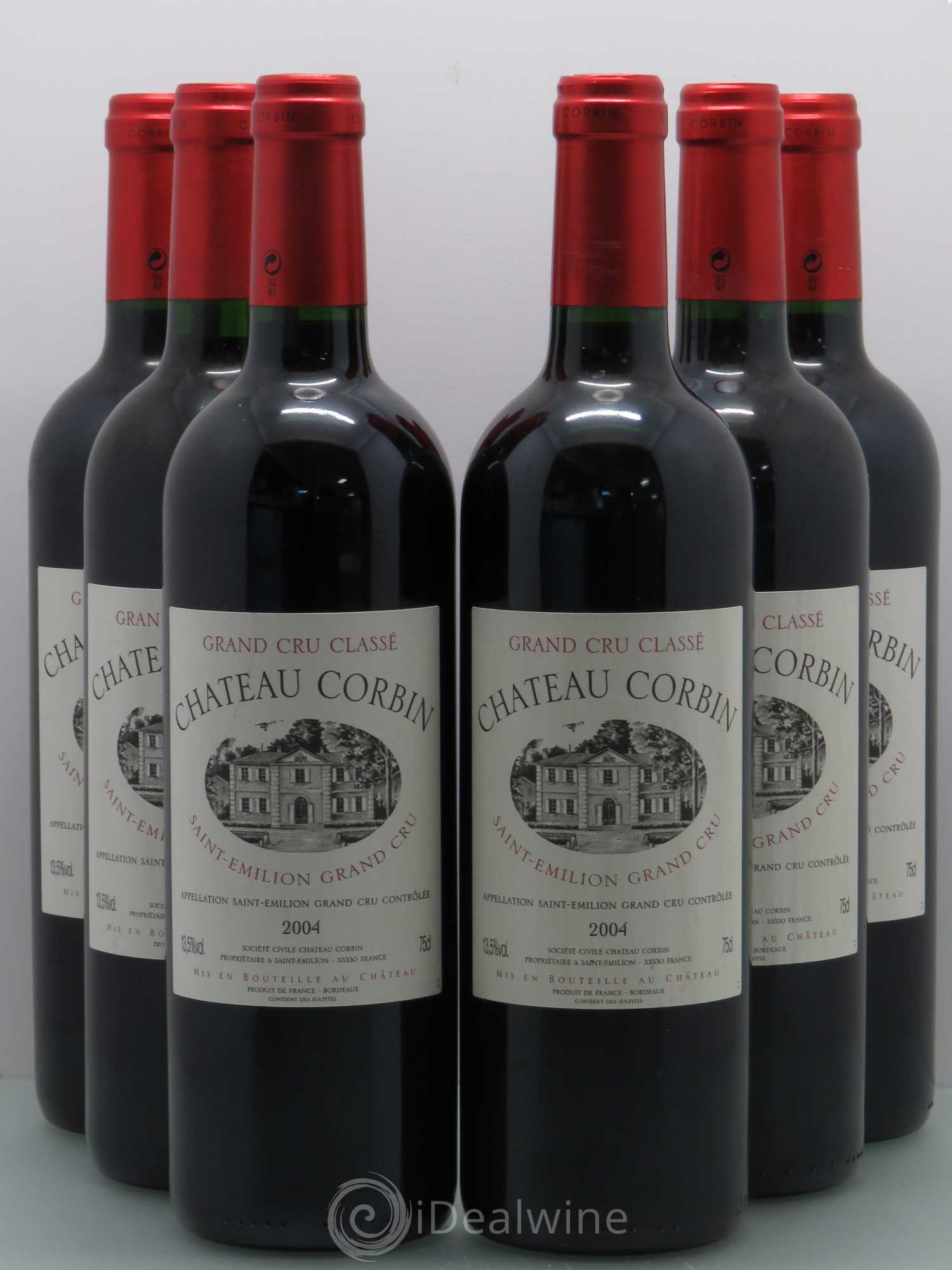 Château Corbin Grand Cru Classé 2004 - Lot de 6 bouteilles - 0