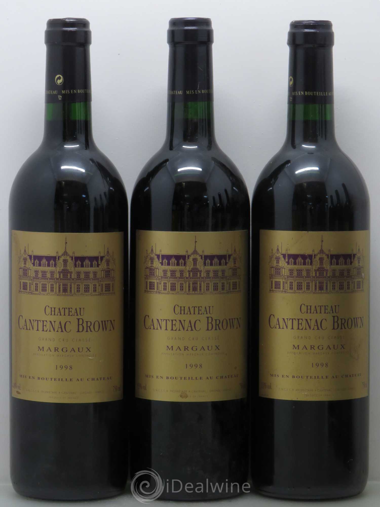 Château Cantenac Brown 3ème Grand Cru Classé 1998 - Lot de 6 bouteilles - 1