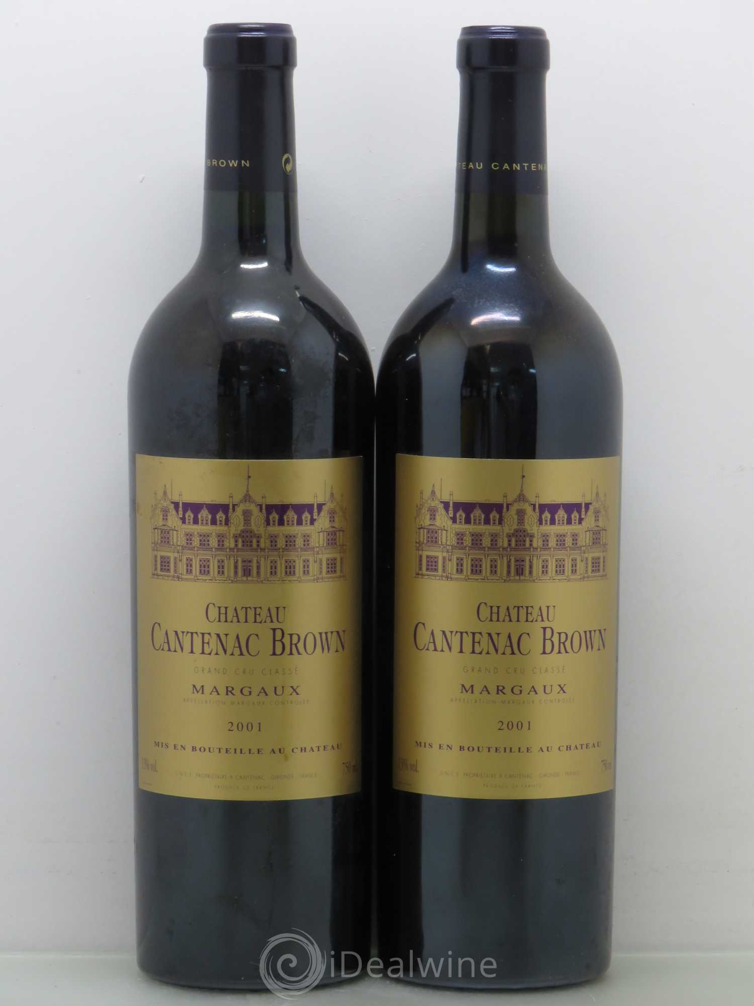 Château Cantenac Brown 3ème Grand Cru Classé 2001 - Lot de 2 bouteilles - 0