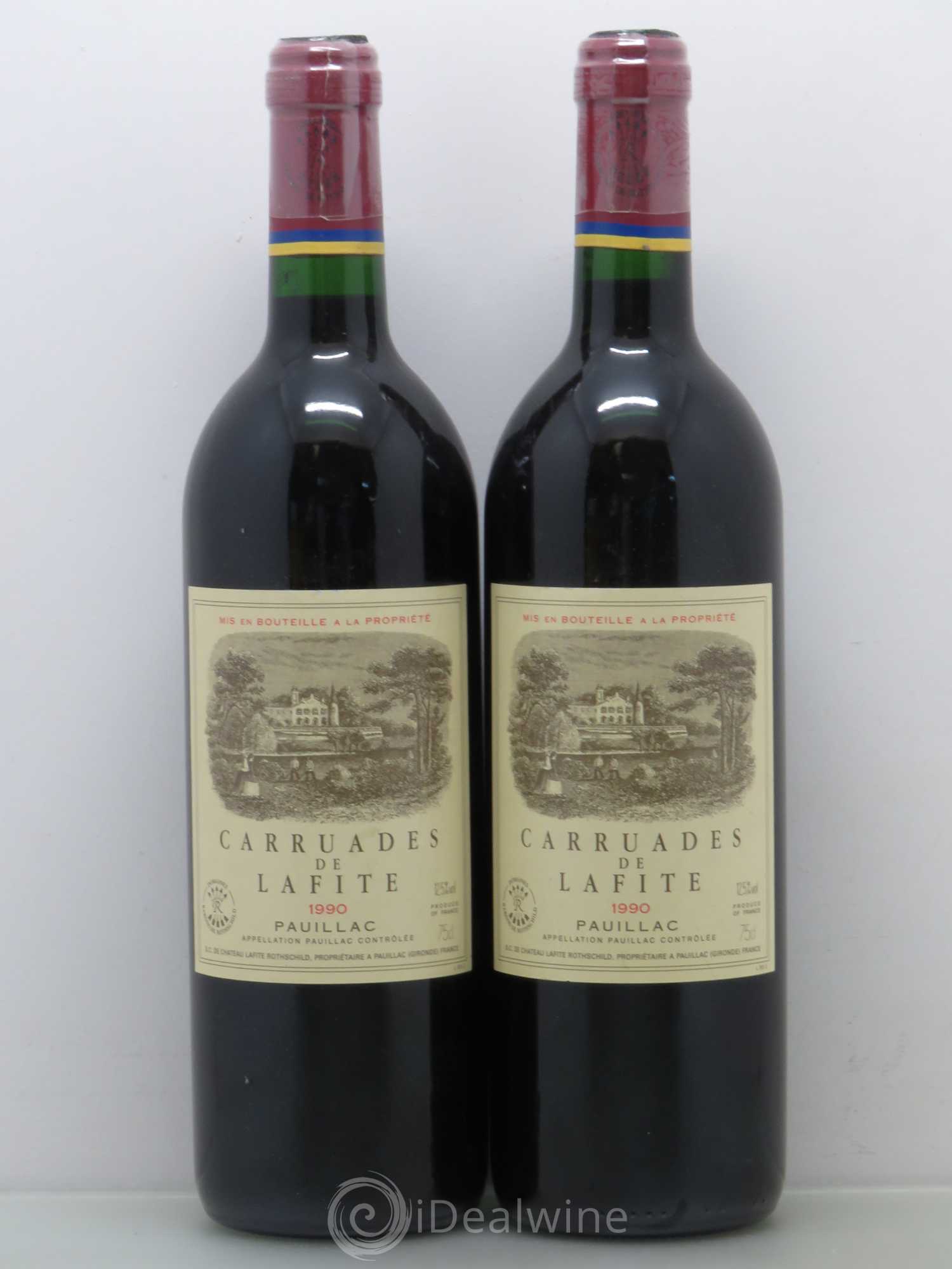 Carruades de Lafite Rothschild Second Vin 1990 - Lot de 2 bouteilles - 0