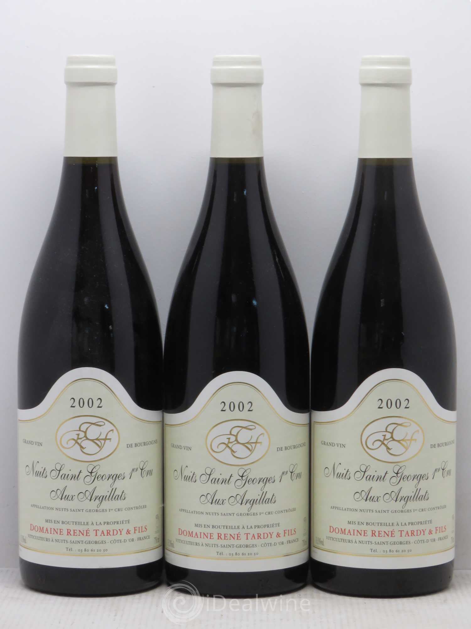 Nuits-Saint-Georges 1er Cru Aux Argillats Rene Tardy 2002 - Lot de 3 bouteilles - 0