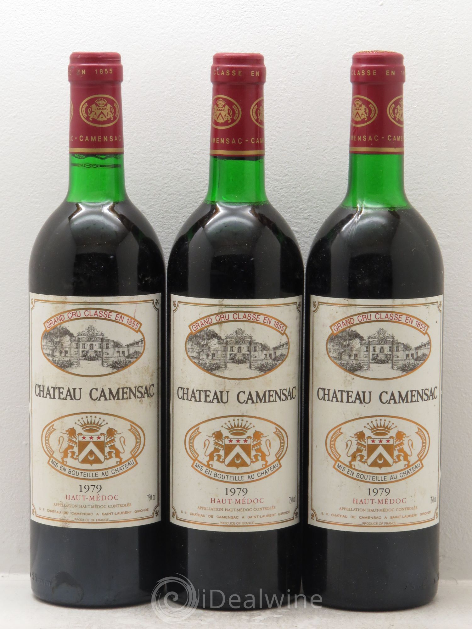 Château Camensac 5ème Grand Cru Classé 1979 - Lot de 3 bouteilles - 0