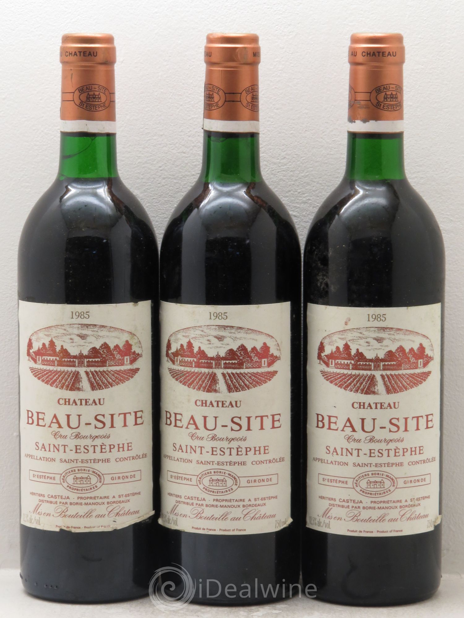Château Beau Site Cru Bourgeois 1985 - Lot de 3 bouteilles - 0