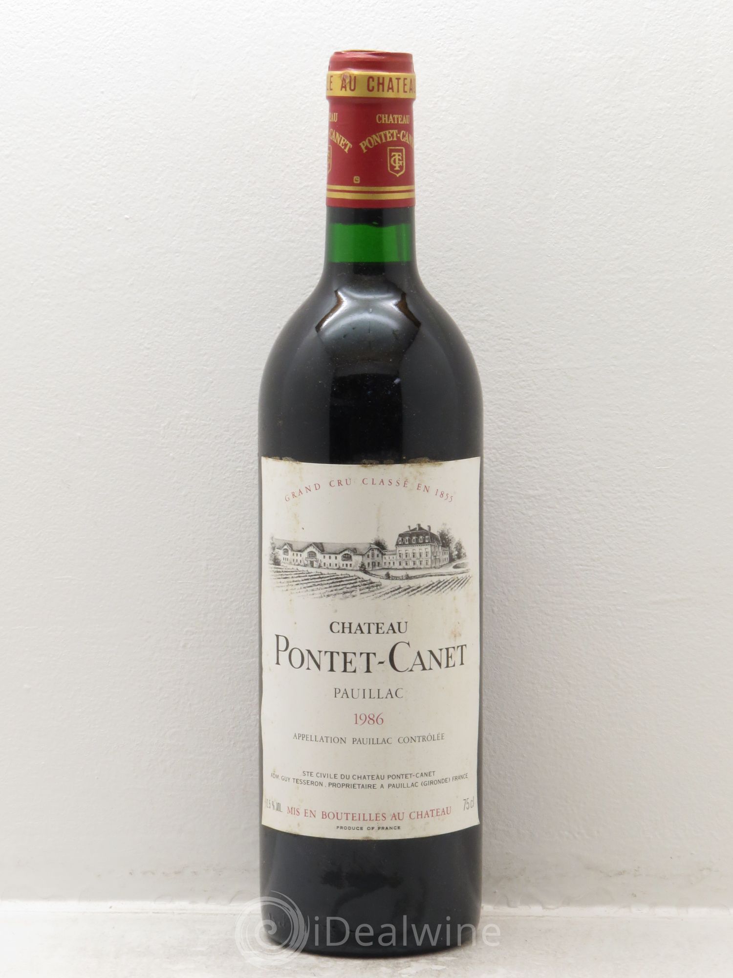 Château Pontet Canet 5ème Grand Cru Classé 1986 - Lot de 1 bouteille - 0
