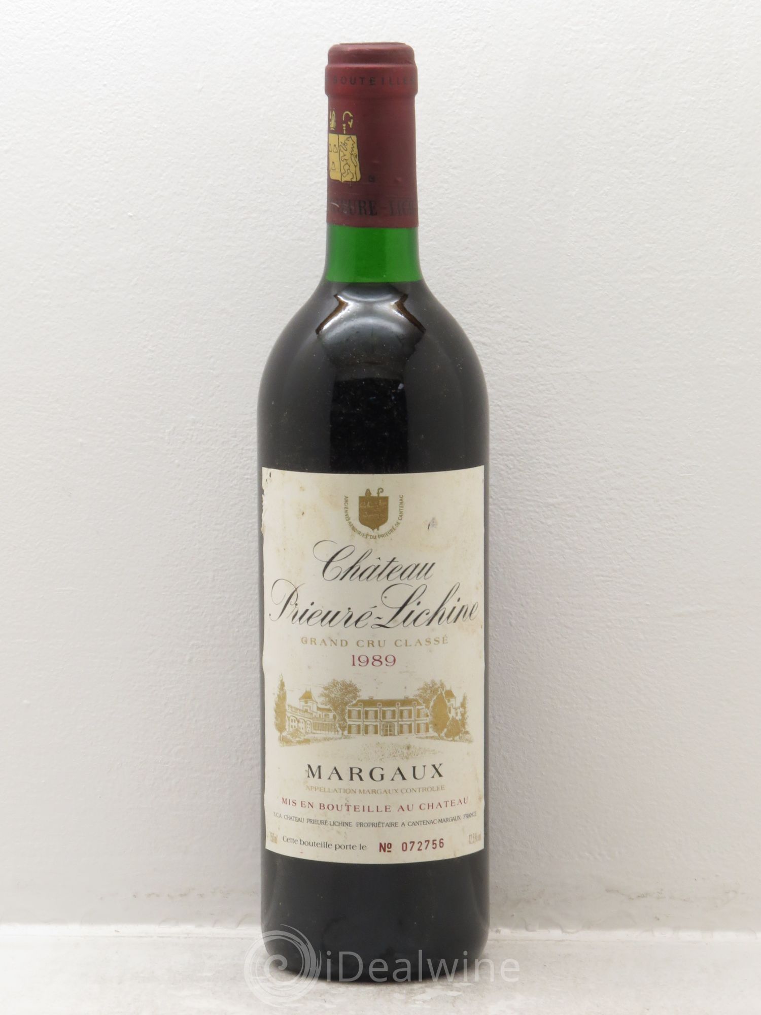 Château Prieuré Lichine 4ème Grand Cru Classé 1989 - Lot de 1 bouteille - 0