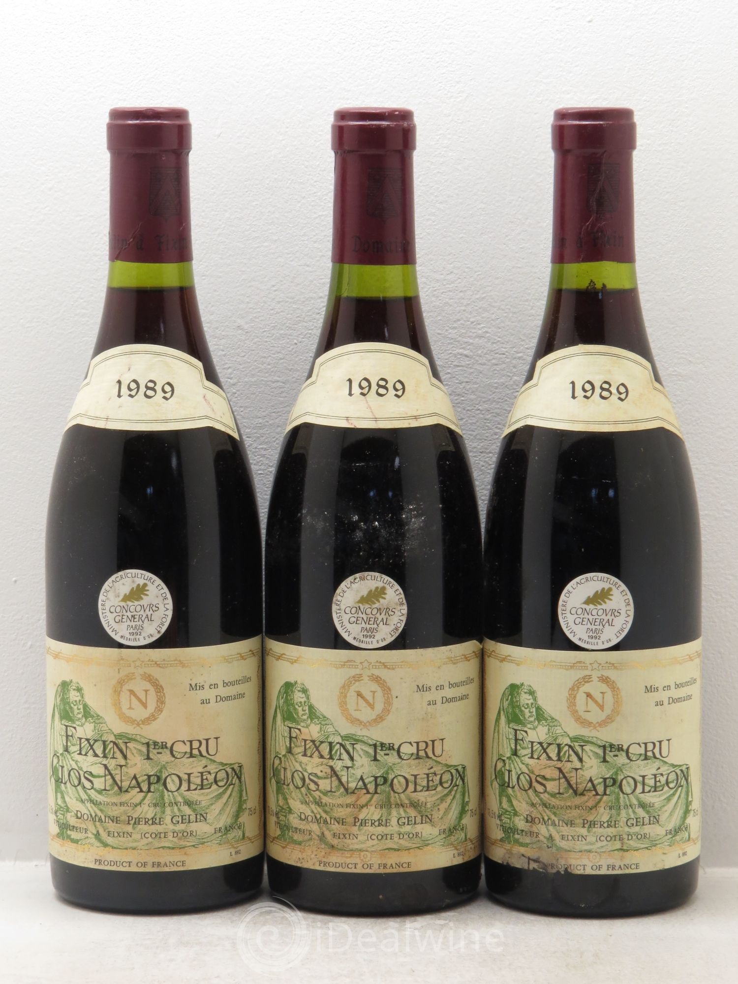 Fixin 1er Cru 1989 - Lot de 3 bouteilles - 0