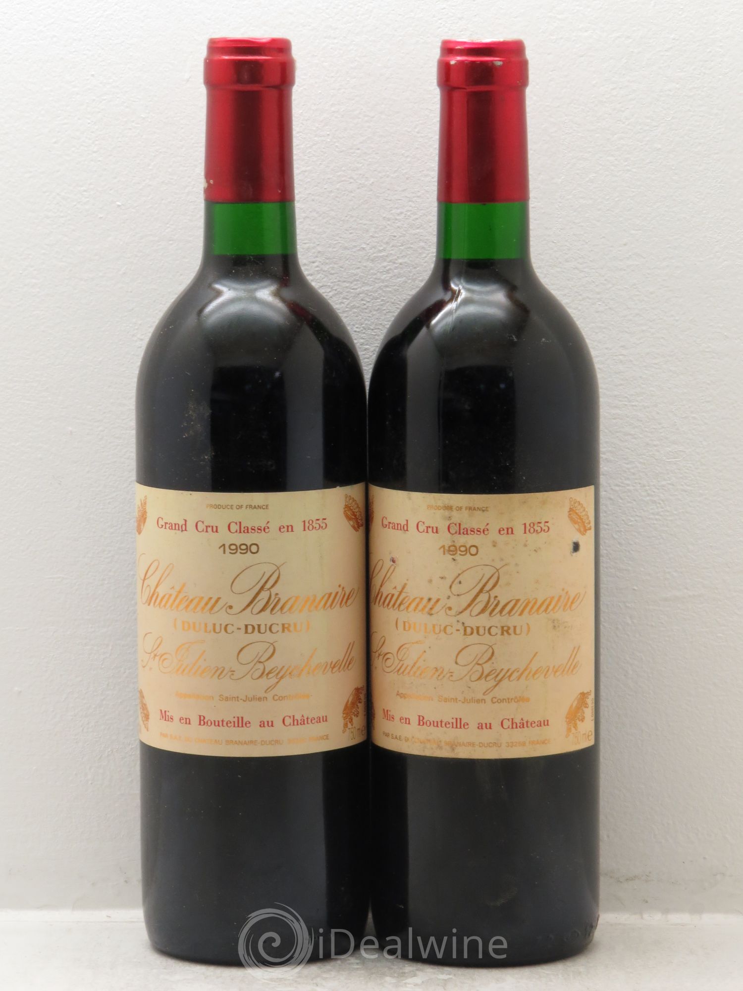 Château Branaire Ducru 4ème Grand Cru Classé 1990 - Lot de 2 bouteilles - 0