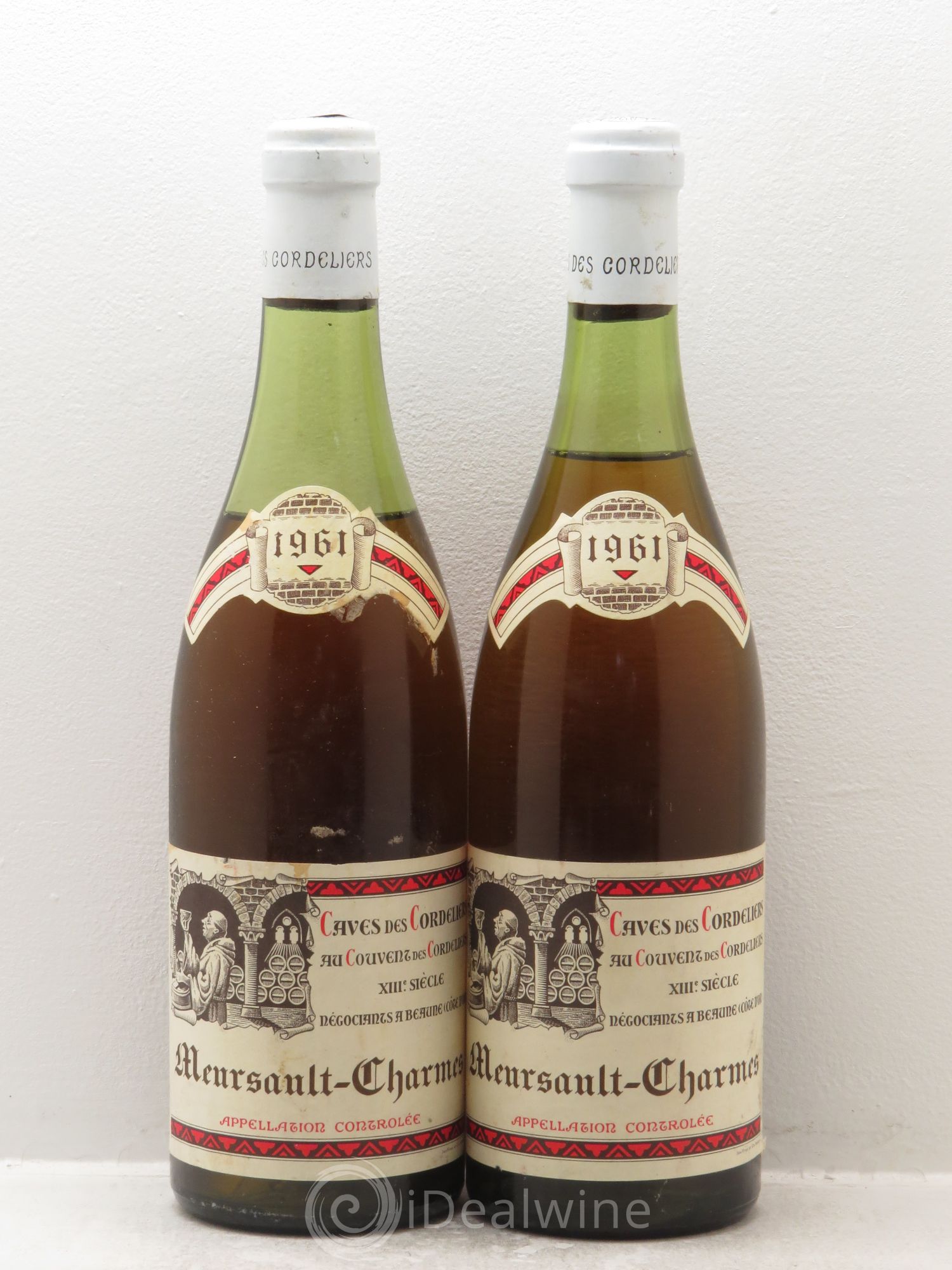Meursault charmes caves des cordeliers 1961 - Posten von 2 Flaschen - 0