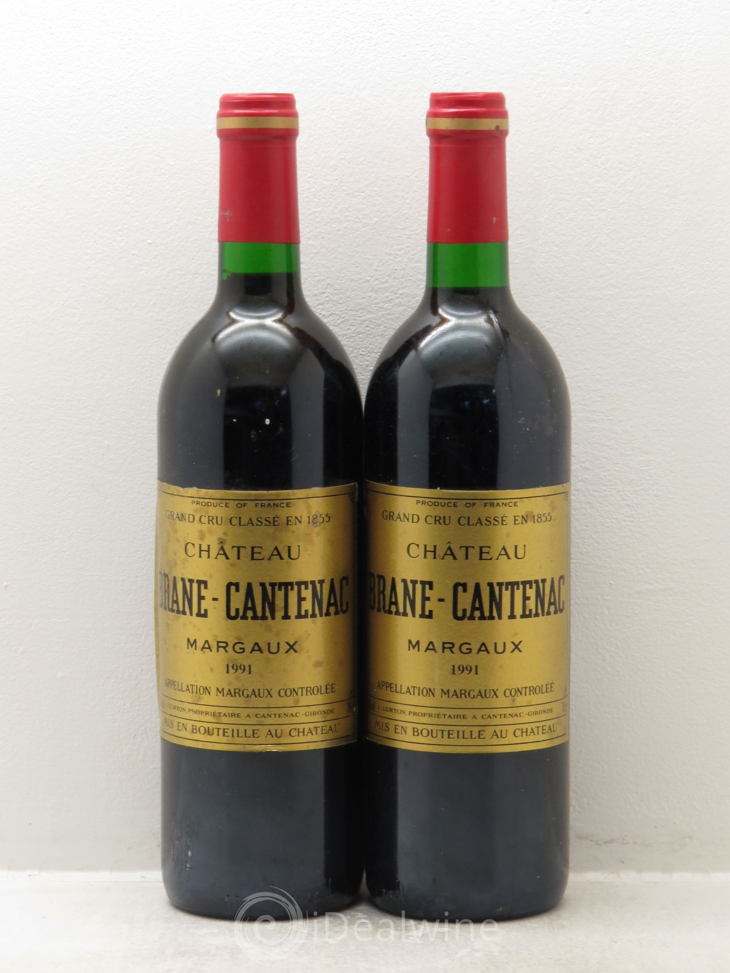 Château Brane Cantenac 2ème Grand Cru Classé 1991 - Lot de 2 bouteilles - 0