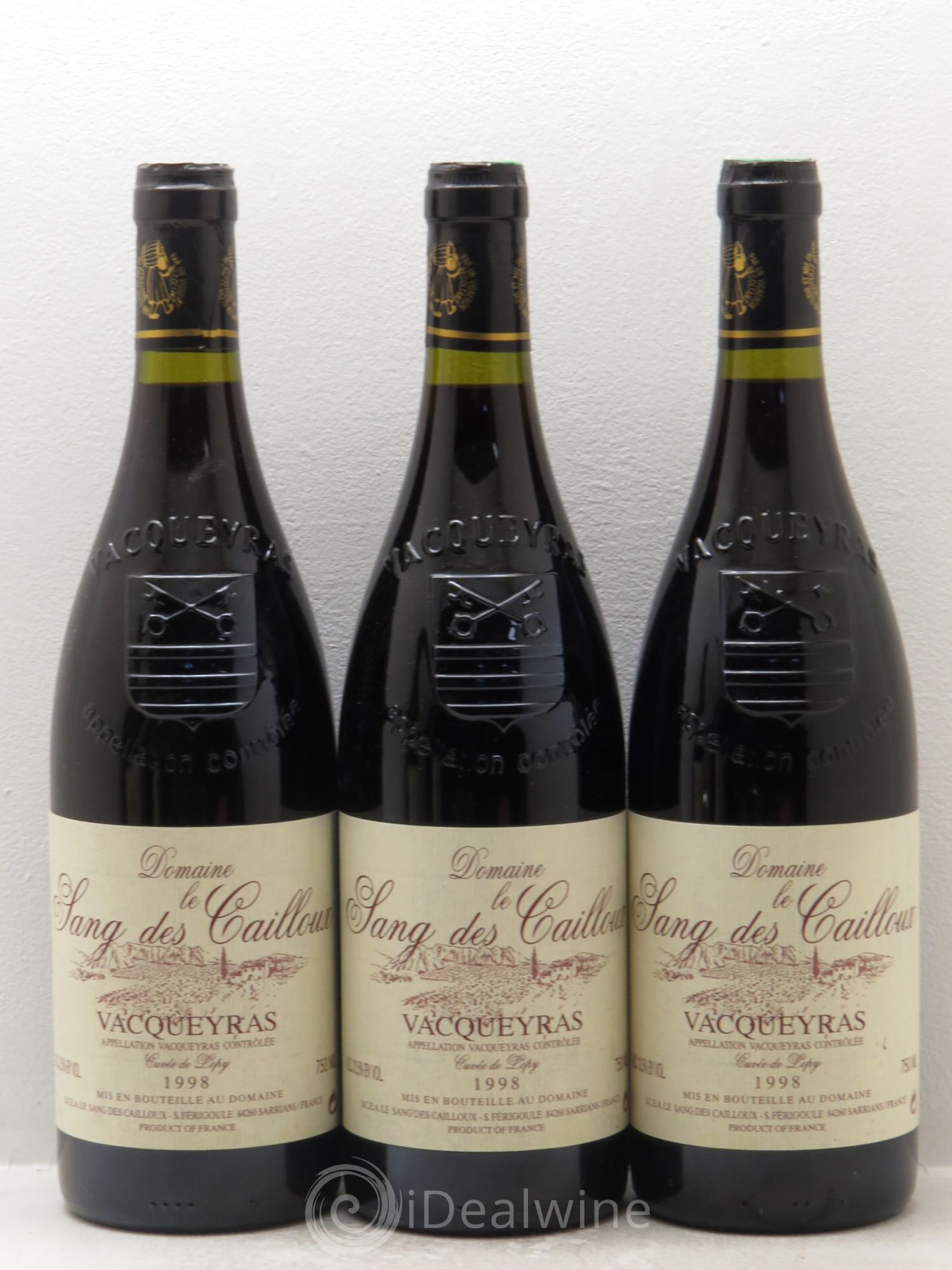 Vacqueyras Cuvée de Lopy Le Sang des Cailloux 1998 - Lot de 3 bouteilles - 0