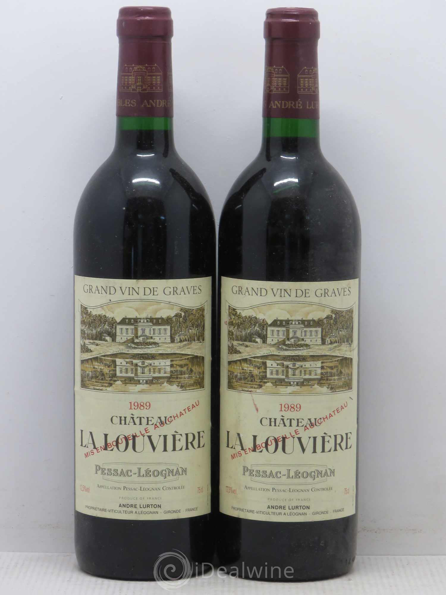 Château la Louvière 1989 - Lot de 2 bouteilles - 0