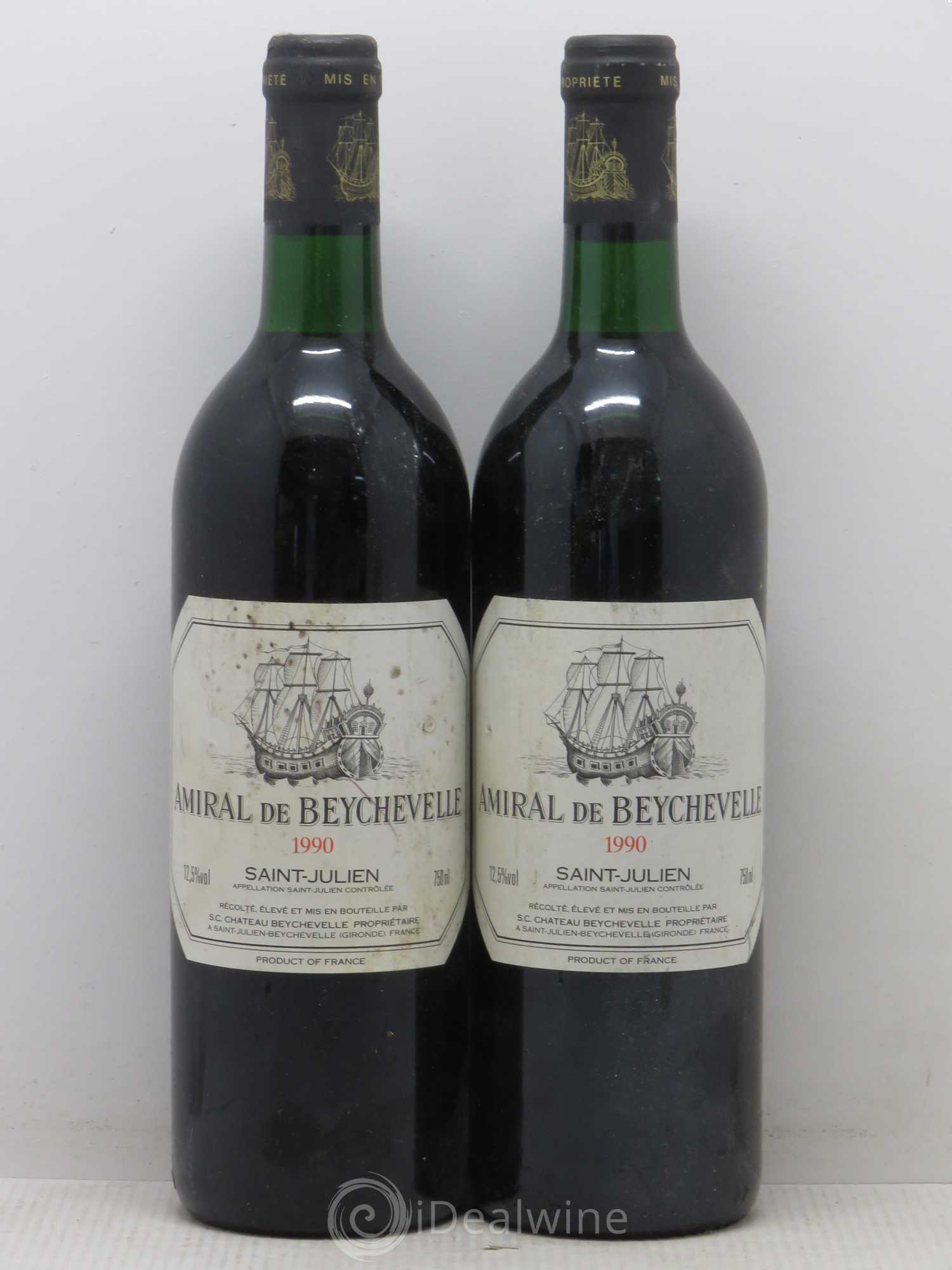 Amiral de Beychevelle Second Vin 1990 - Lot de 2 bouteilles - 0