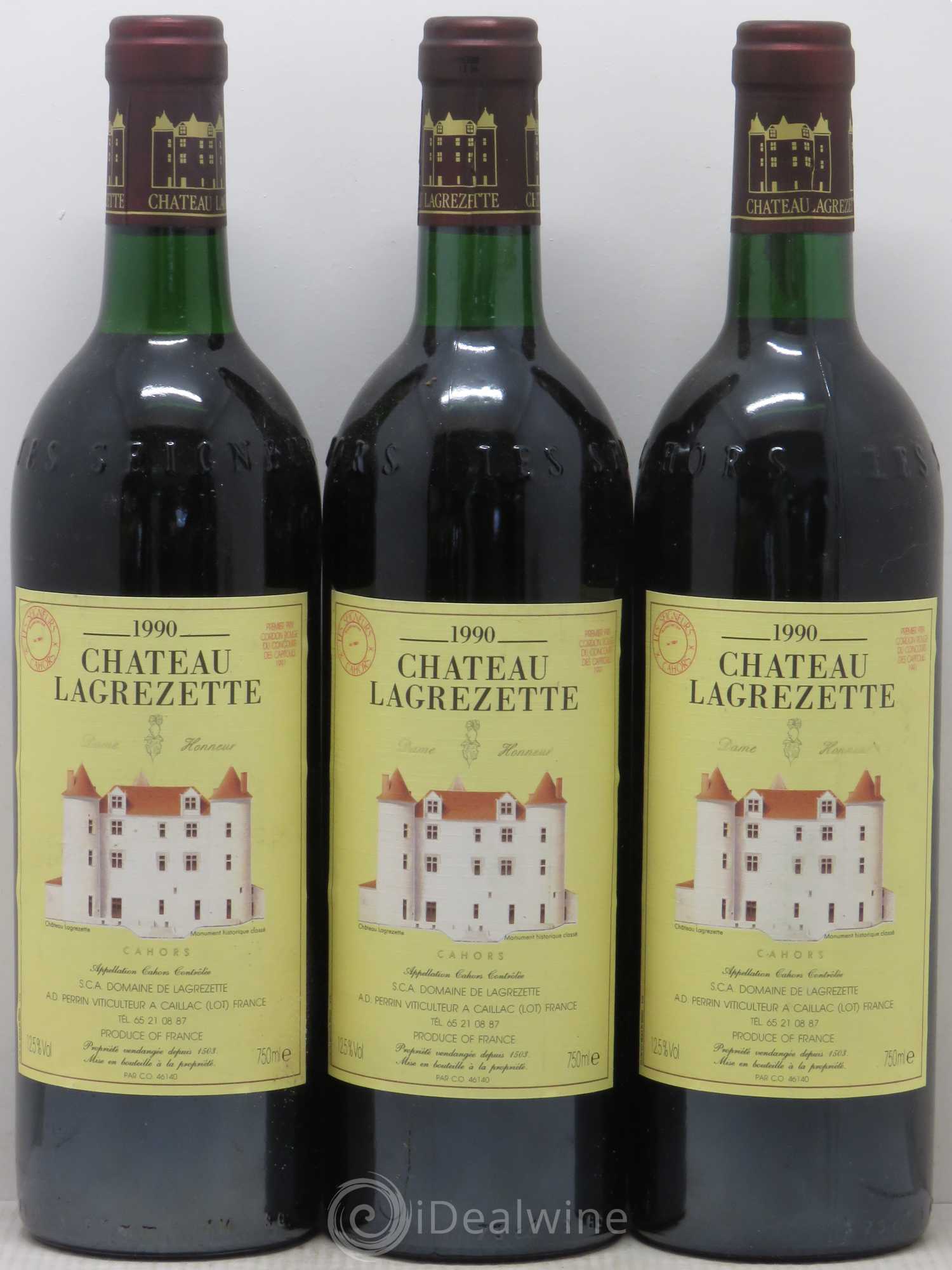 Cahors Château Lagrezette Alain Dominique Perrin 1990 - Lot de 6 bouteilles - 2
