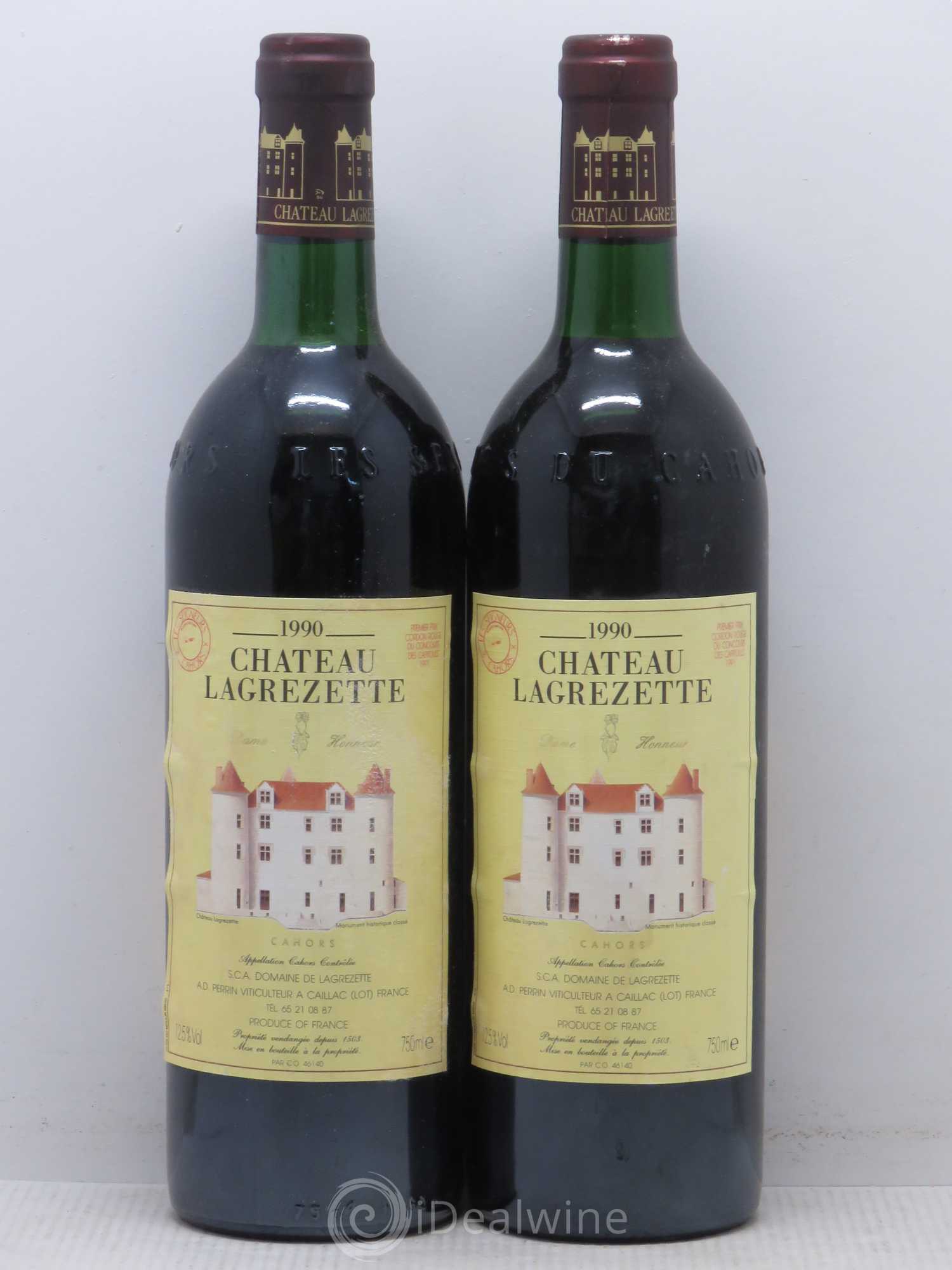Cahors Château Lagrezette Alain Dominique Perrin 1990 - Lot de 5 bouteilles - 2