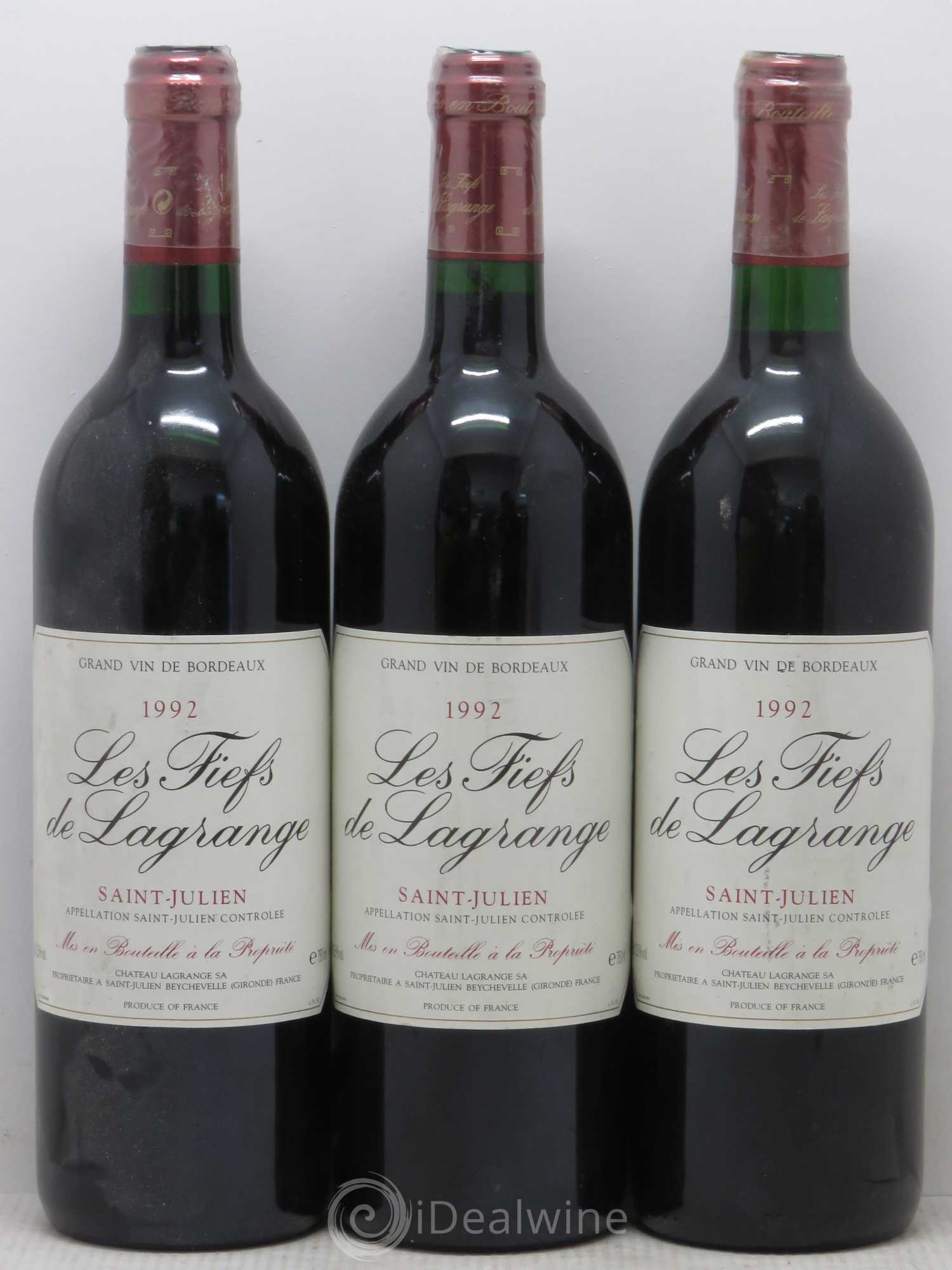 Les Fiefs de Lagrange Second Vin 1992 - Lot de 6 bouteilles - 2