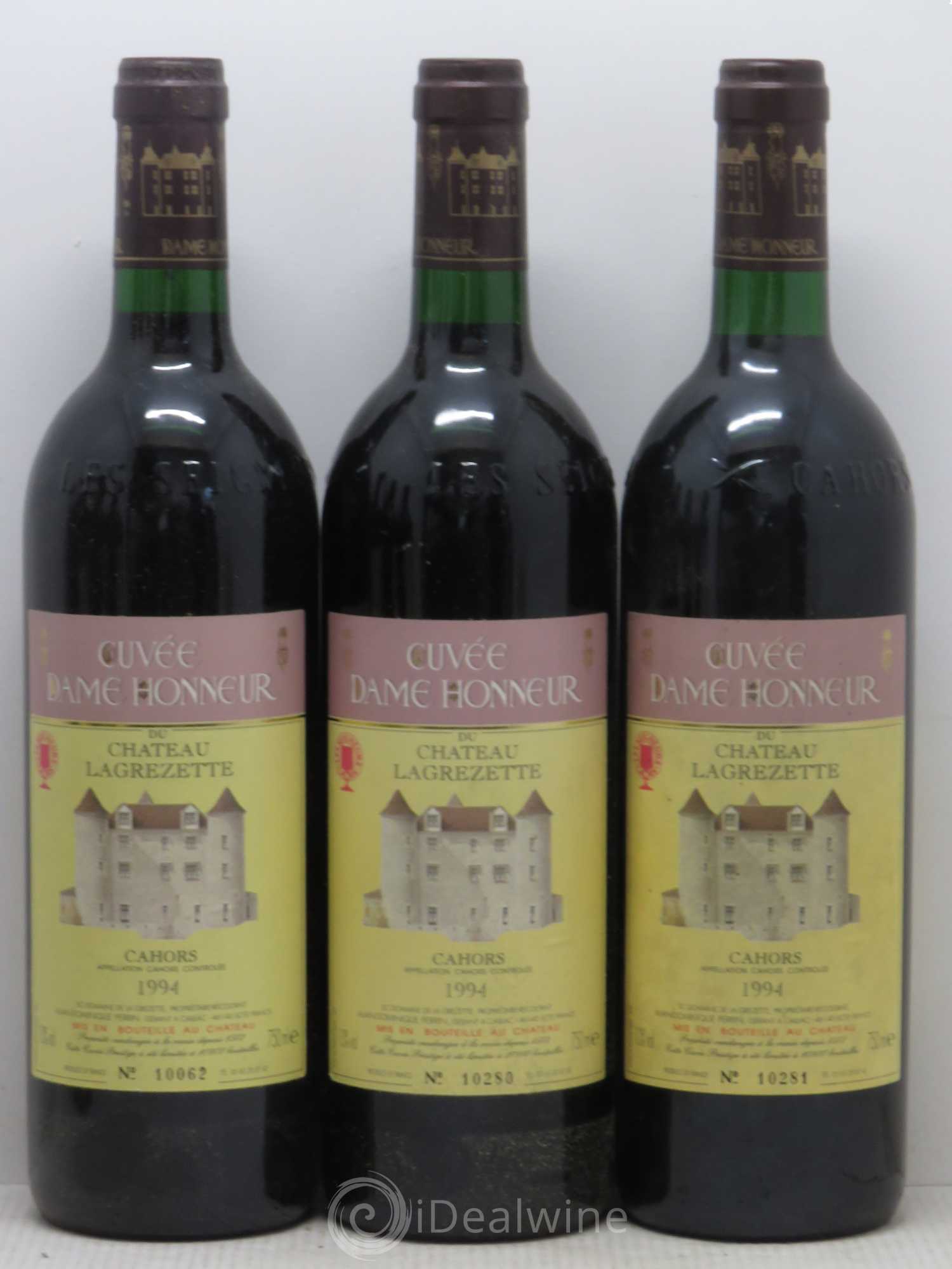 Cahors Château Lagrezette Alain Dominique Perrin Cuvée Dame d'Honneur 1994 - Lot de 6 bouteilles - 1