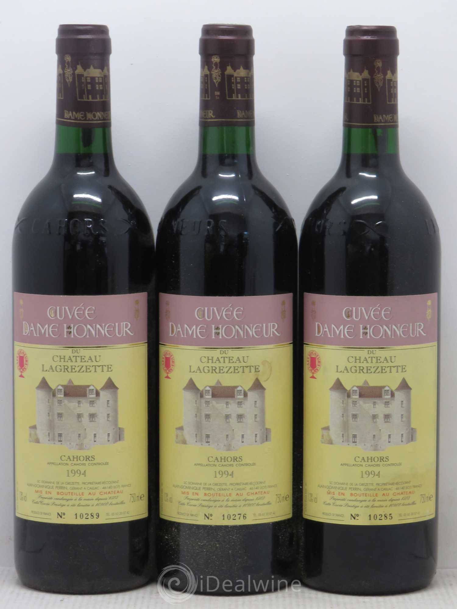 Cahors Château Lagrezette Alain Dominique Perrin Cuvée Dame d'Honneur 1994 - Lot de 6 bouteilles - 2