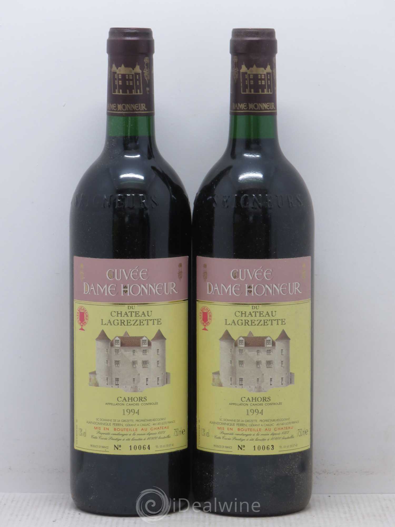 Cahors Château Lagrezette Alain Dominique Perrin Cuvée Dame d'Honneur 1994 - Lot de 5 bouteilles - 2