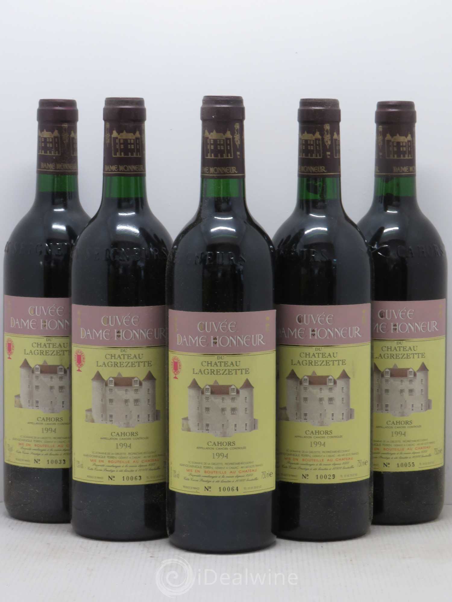 Cahors Château Lagrezette Alain Dominique Perrin Cuvée Dame d'Honneur 1994 - Lot de 5 bouteilles - 0