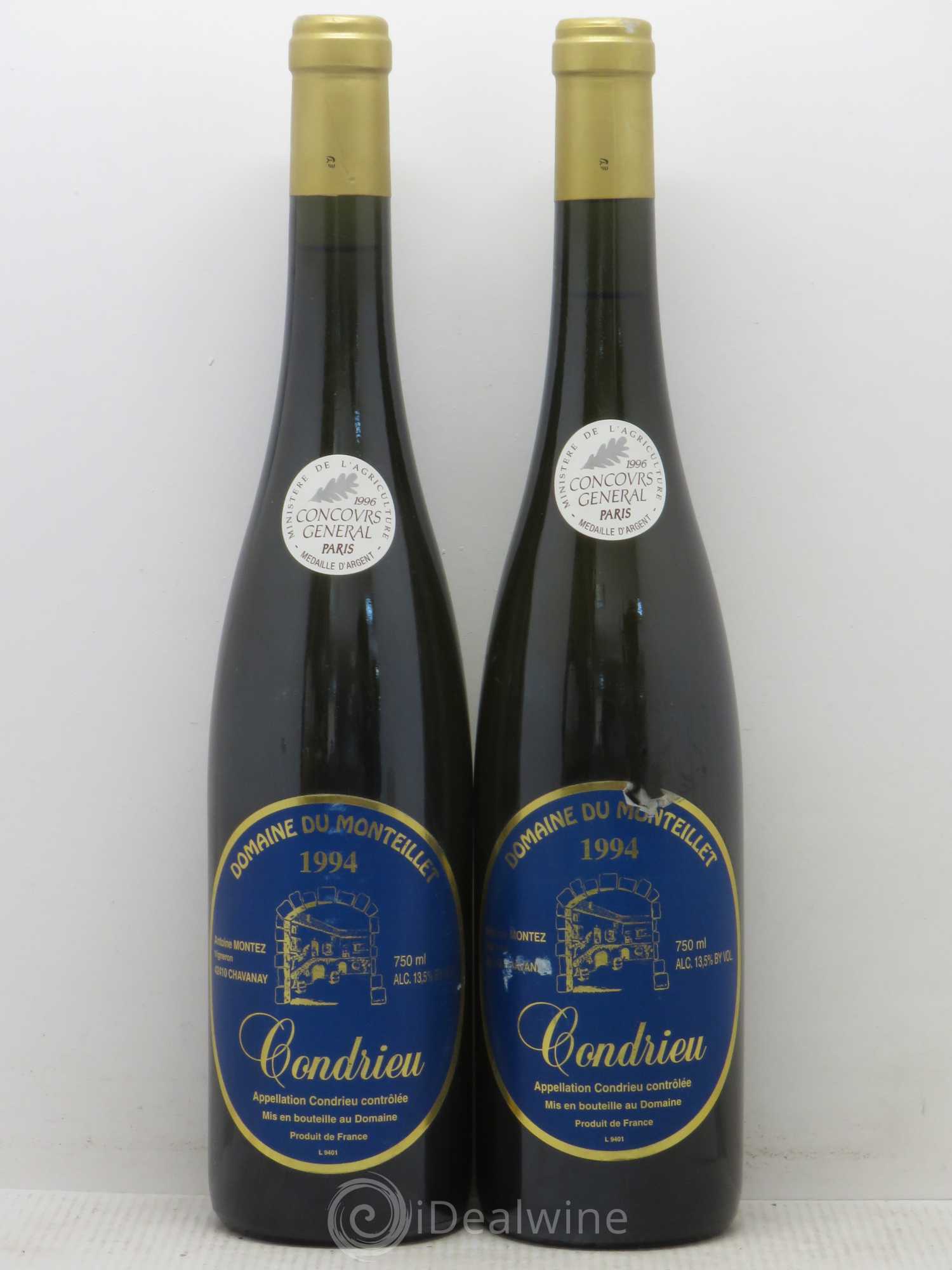 Condrieu Domaine Du Monteillet 1994 - Posten von 2 Flaschen - 0