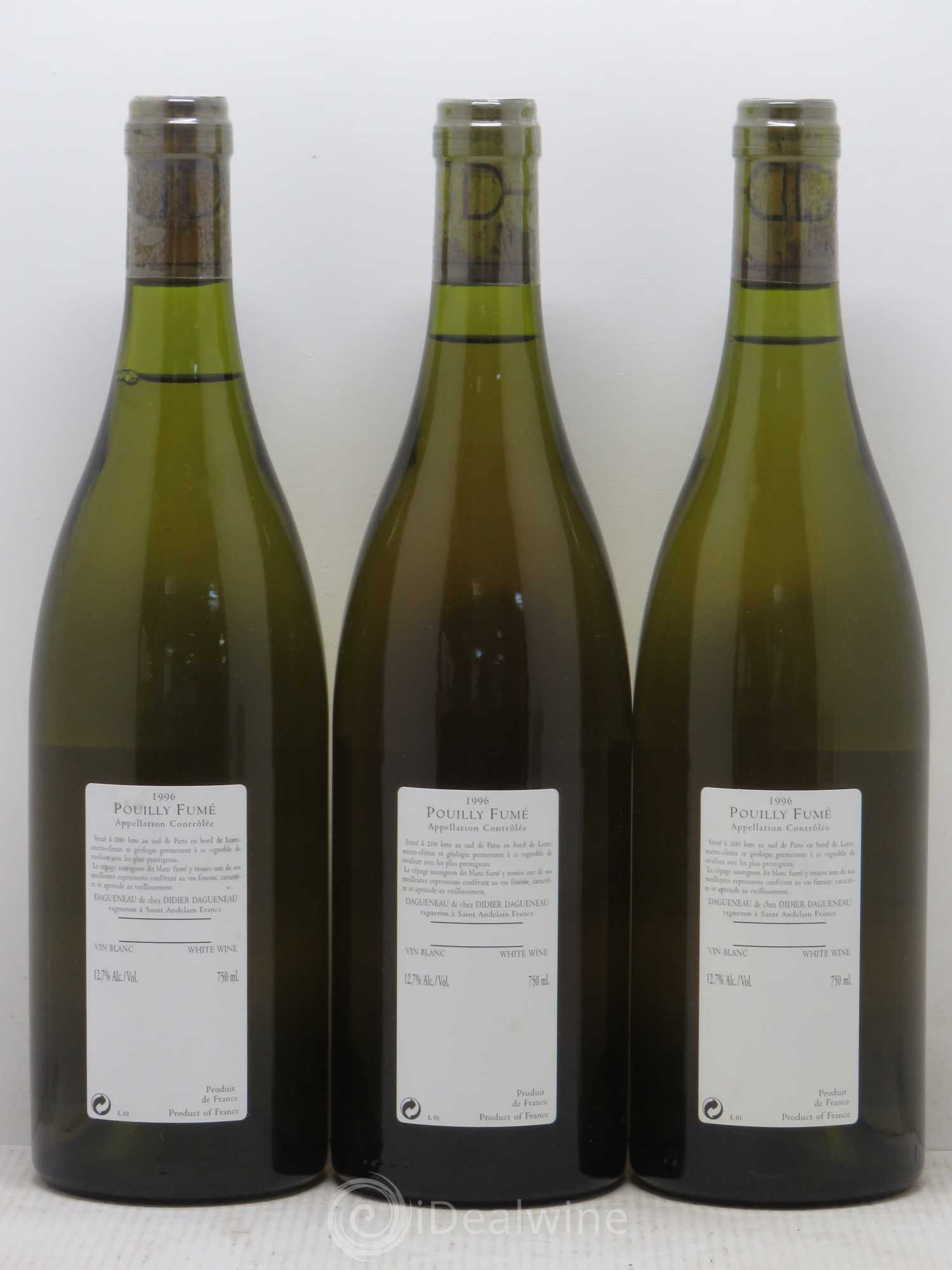 Pouilly-Fumé En Chailloux Dagueneau 1996 - Lot de 3 bouteilles - 1