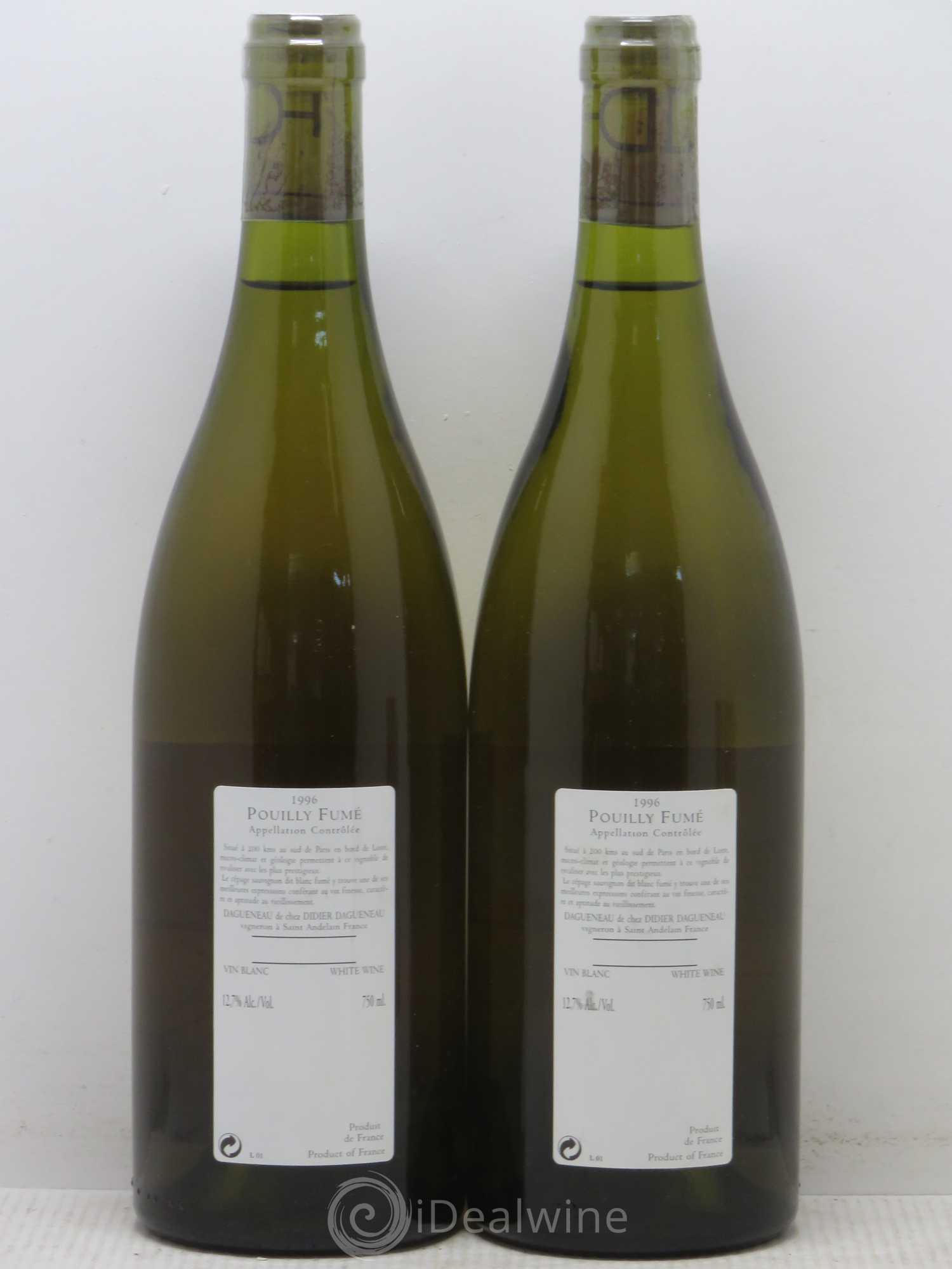 Pouilly-Fumé En Chailloux Dagueneau 1996 - Lot de 2 bouteilles - 1