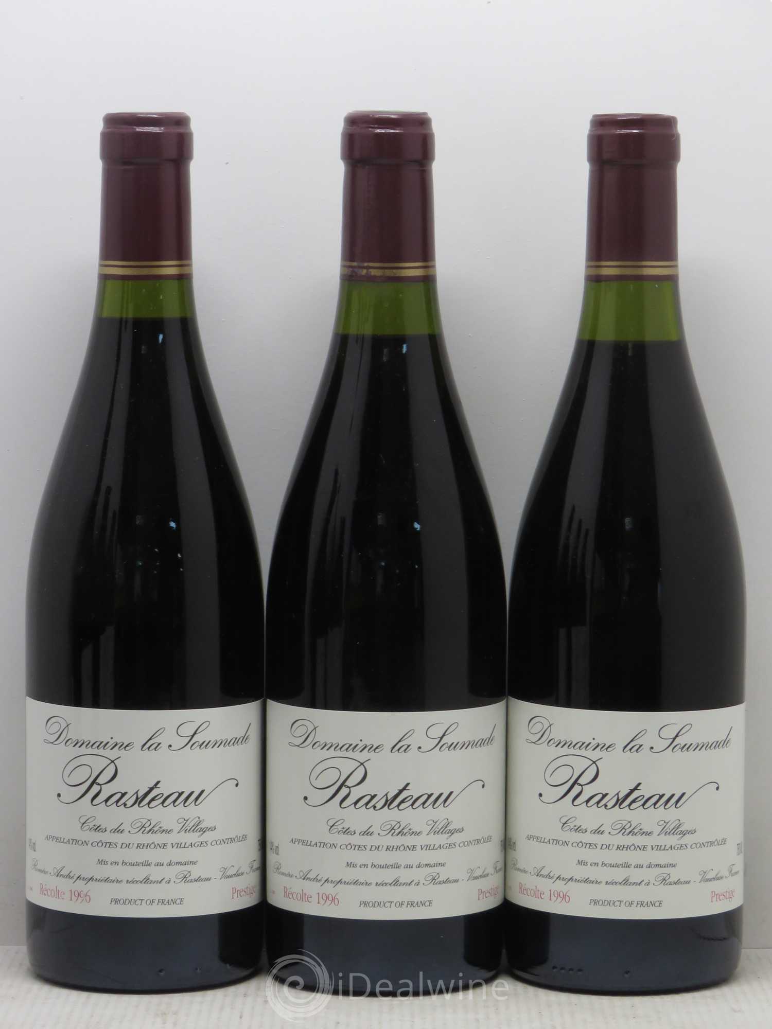 Rasteau La Soumade (Domaine) Prestige 1996 - Lot de 6 bouteilles - 1
