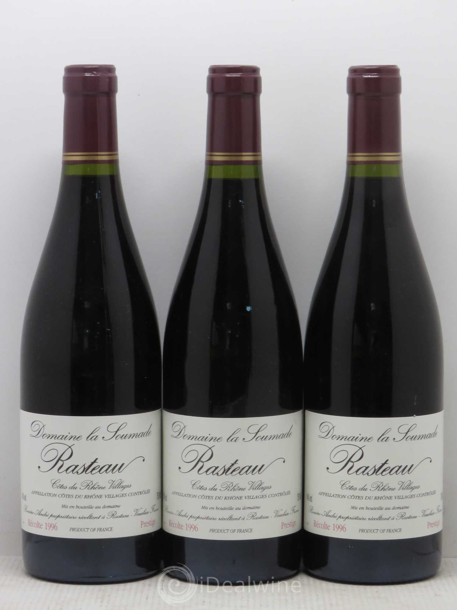 Rasteau La Soumade (Domaine) Prestige 1996 - Lot de 5 bouteilles - 1