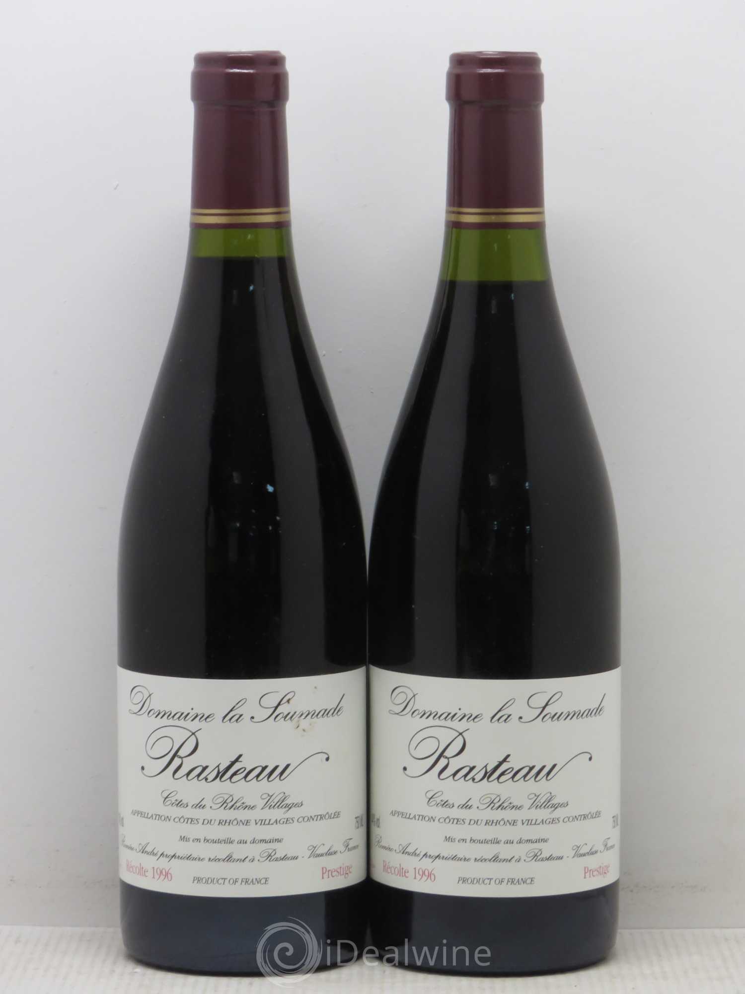 Rasteau La Soumade (Domaine) Prestige 1996 - Lot de 5 bouteilles - 2
