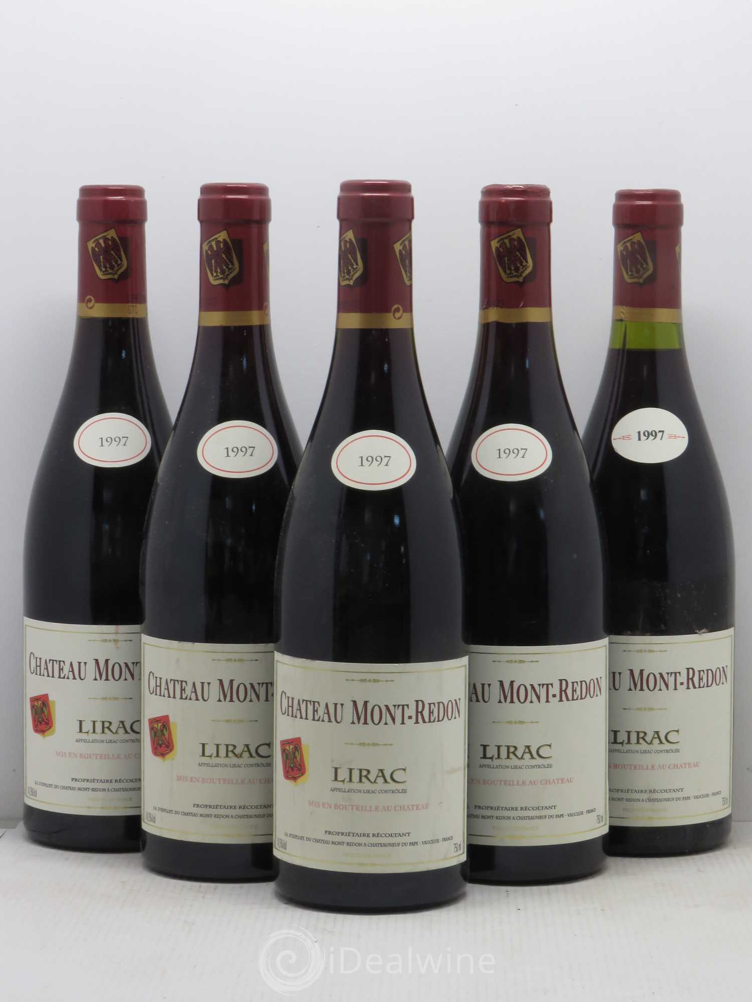 Lirac Chateau Mont Redon (sans prix de réserve) 1997 - Posten von 5 Flaschen - 0