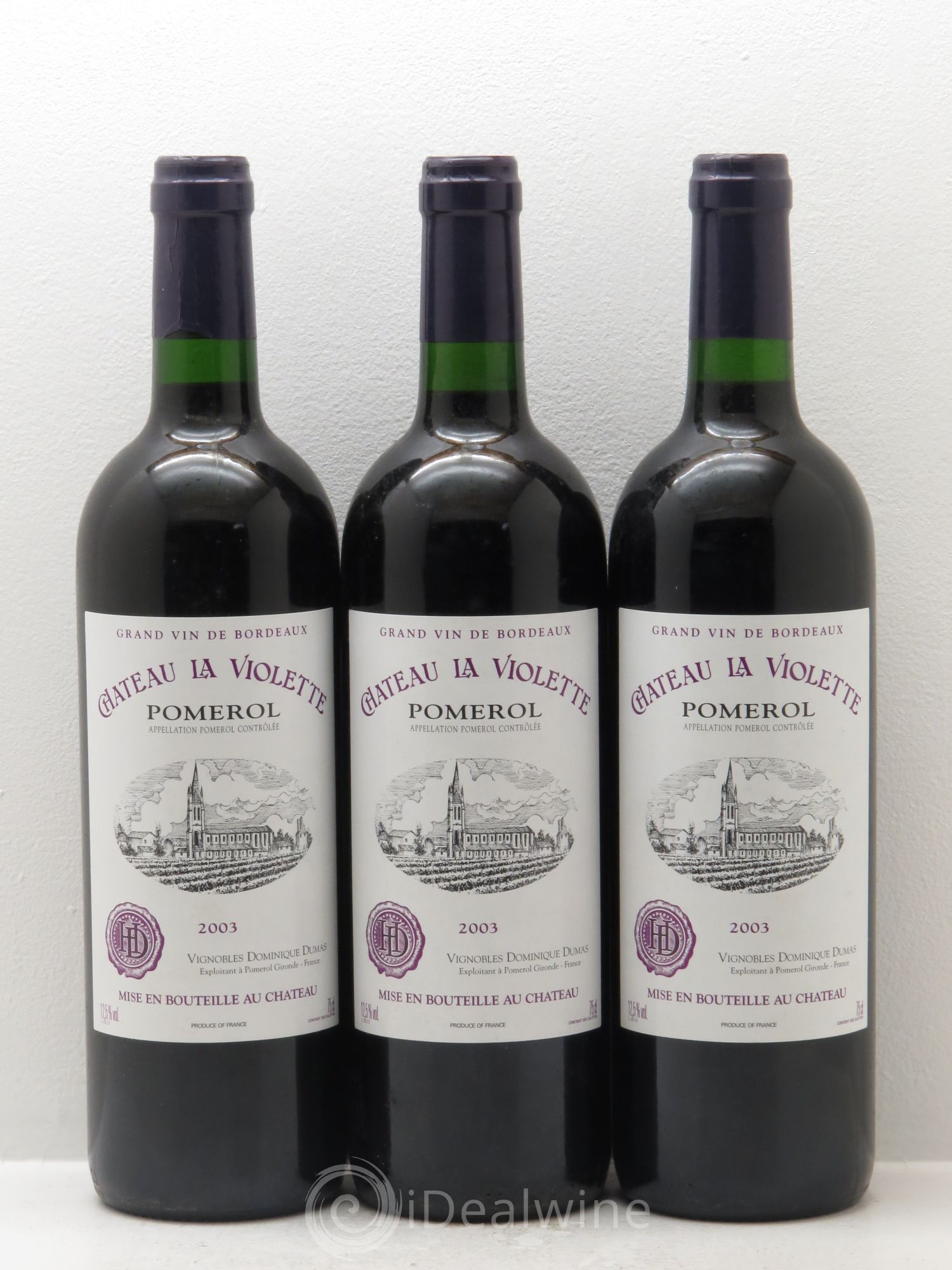 Château la Violette 2003 - Lot de 3 bouteilles - 0
