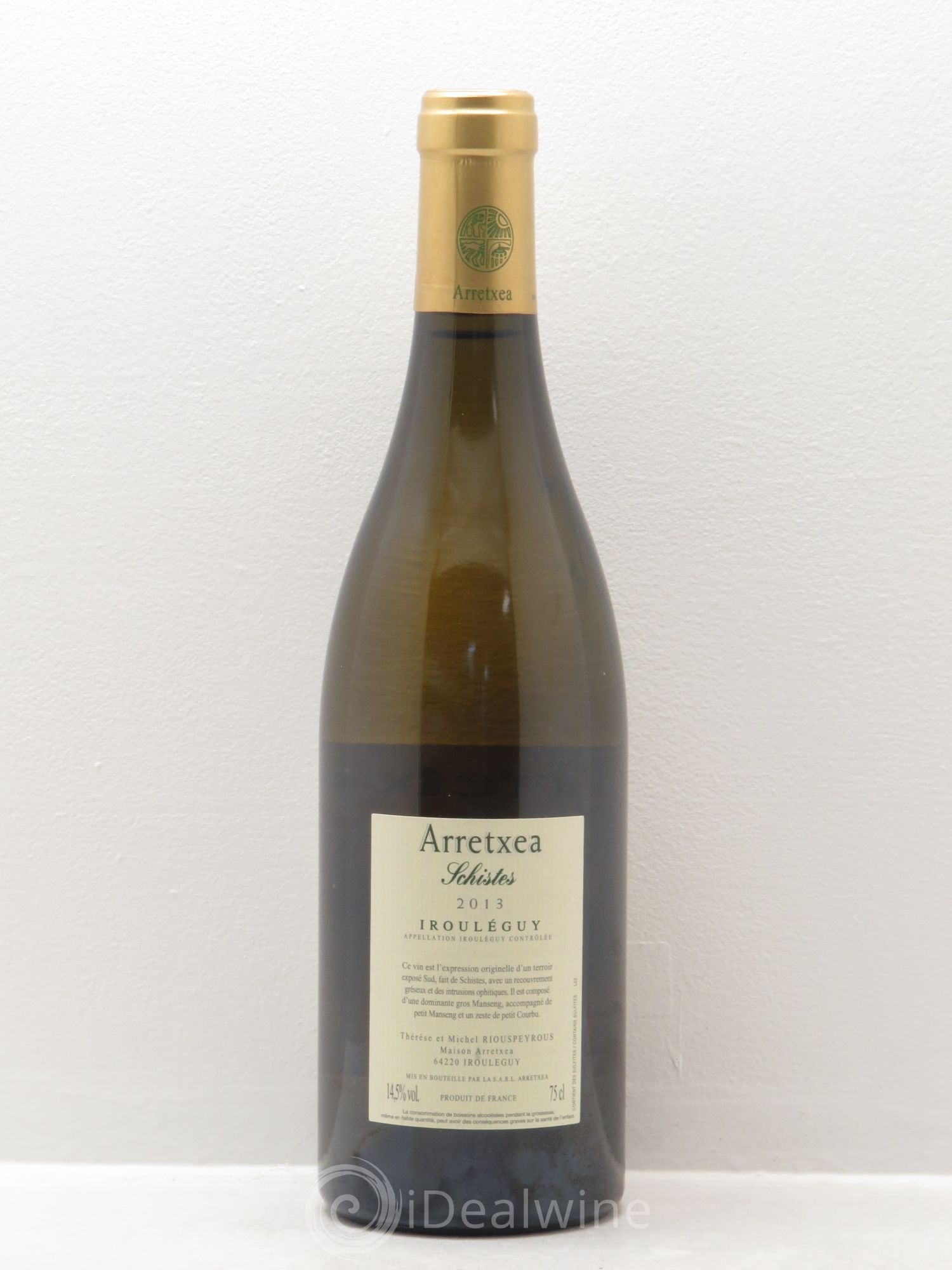 Irouléguy Hegoxuri Schistes Arretxea (Domaine) 2013 - Lot de 1 bouteille - 1