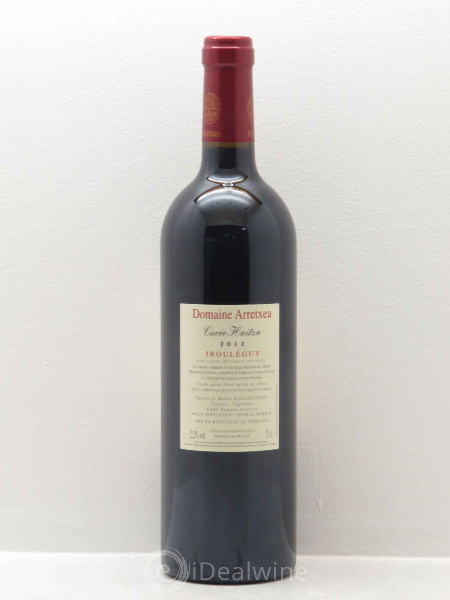 Irouléguy Cuvée Haitza Arretxea (Domaine) 2012 - Lot de 1 bouteille - 1