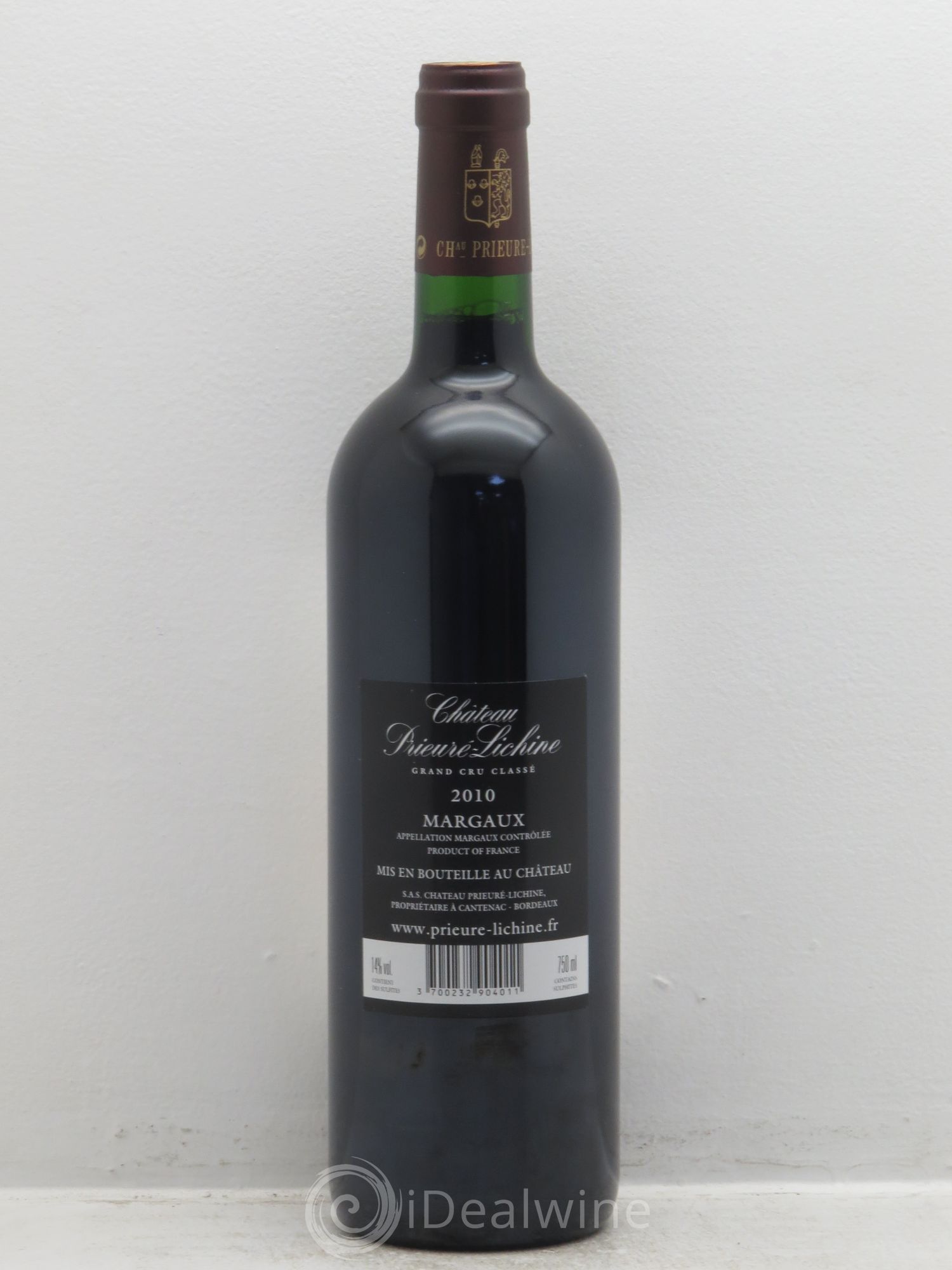 Château Prieuré Lichine 4ème Grand Cru Classé 2010 - Lot de 1 bouteille - 1