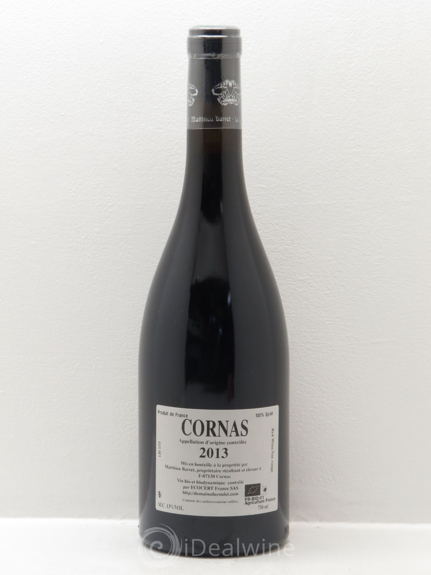 Cornas Brise Cailloux Coulet (Domaine du) - Matthieu Barret 2013 - Lot de 1 bouteille - 1