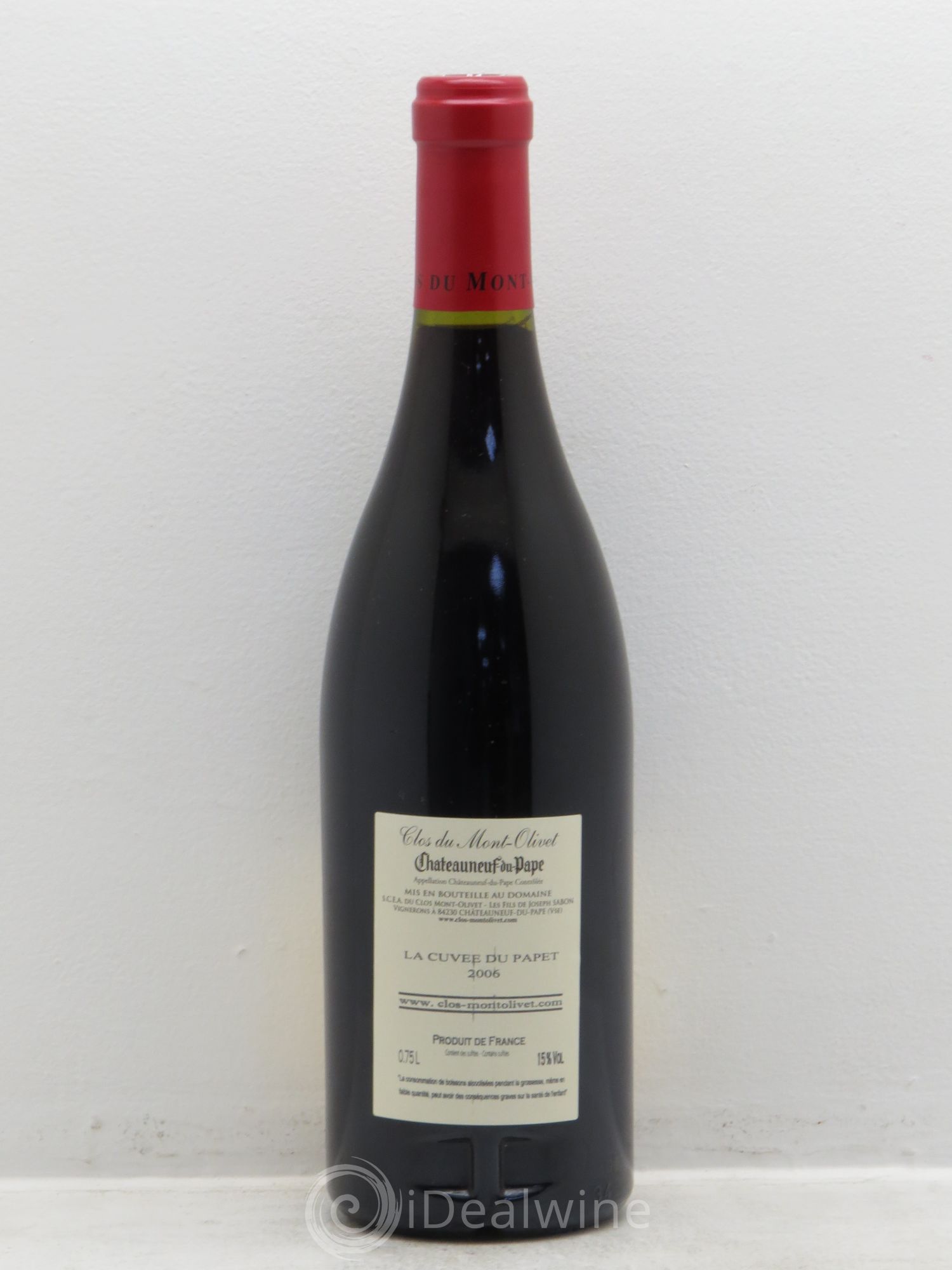 Châteauneuf-du-Pape Cuvée du Papet Clos du Mont-Olivet 2006 - Lot de 1 bouteille - 1