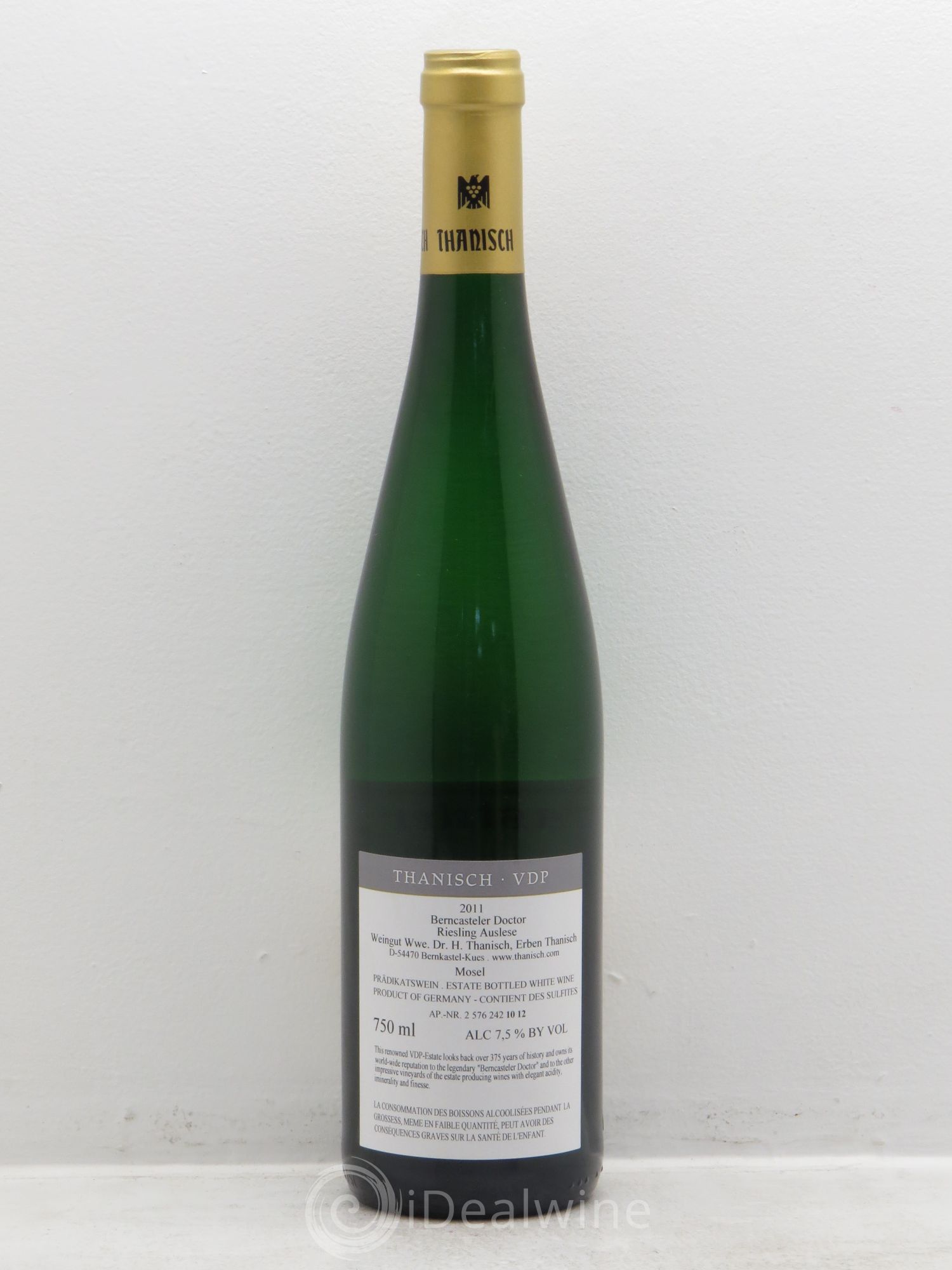 Riesling Dr. H. Thanisch Bernkasteler Doctor Auslese 2011 - Lot de 1 bouteille - 1