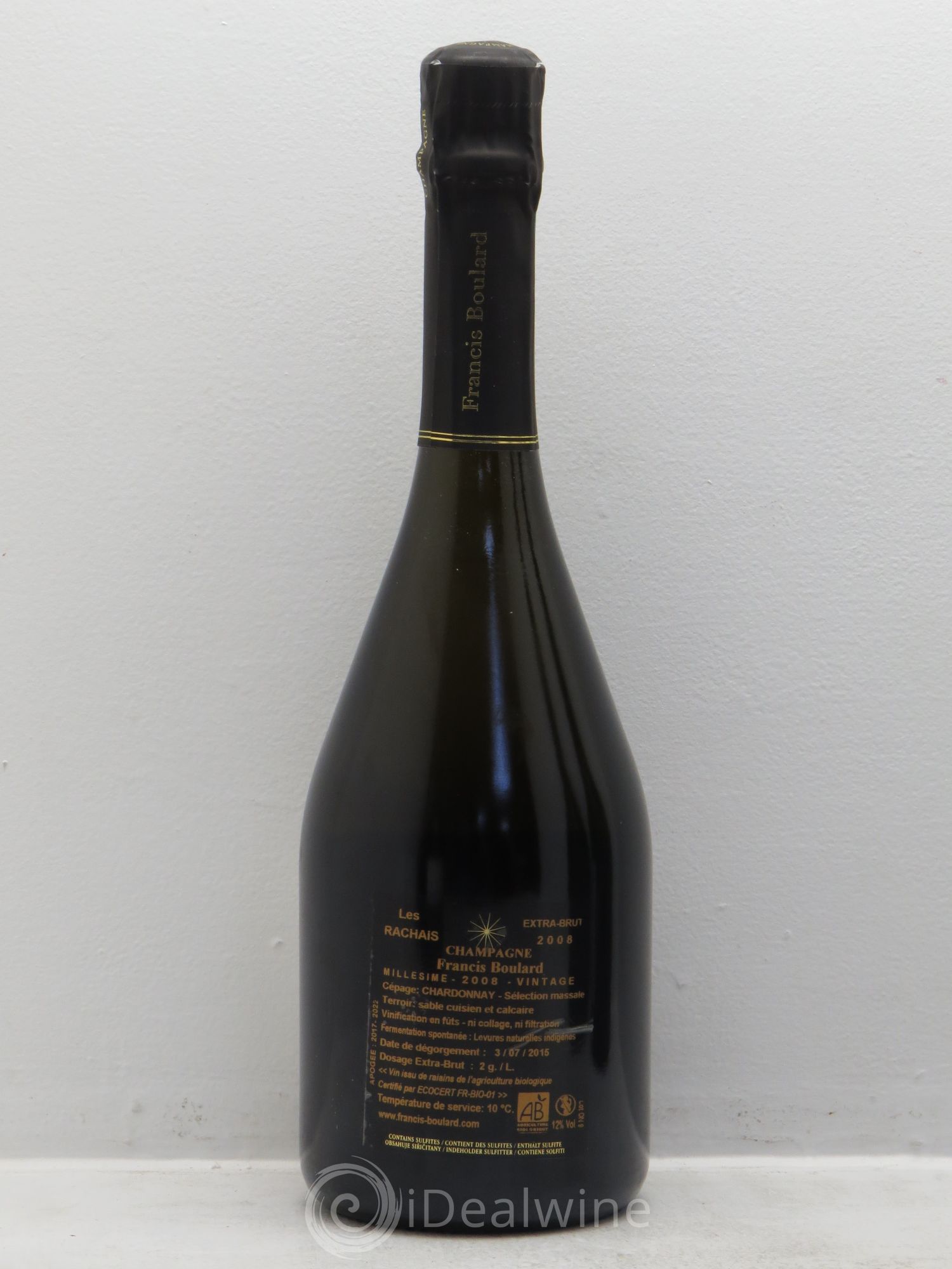 Les Rachais Francis Boulard 2008 - Lot de 1 bouteille - 1