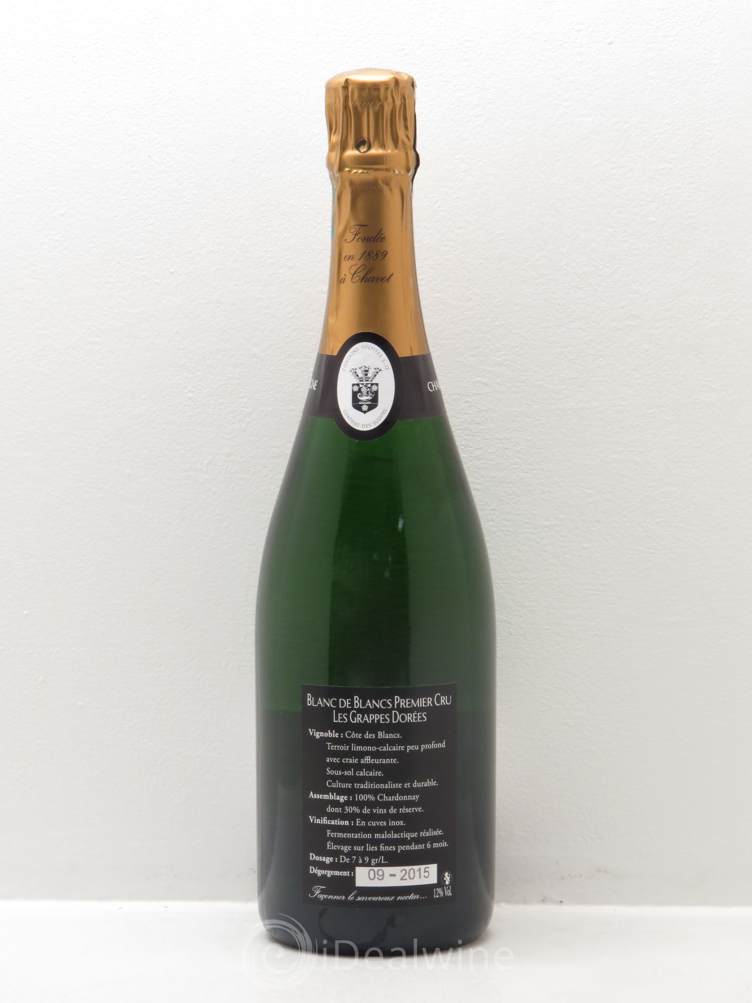 Les Grappes Dorées Blanc de Blancs 1er Cru Brut Laherte Frères - Lot de 1 bouteille - 1