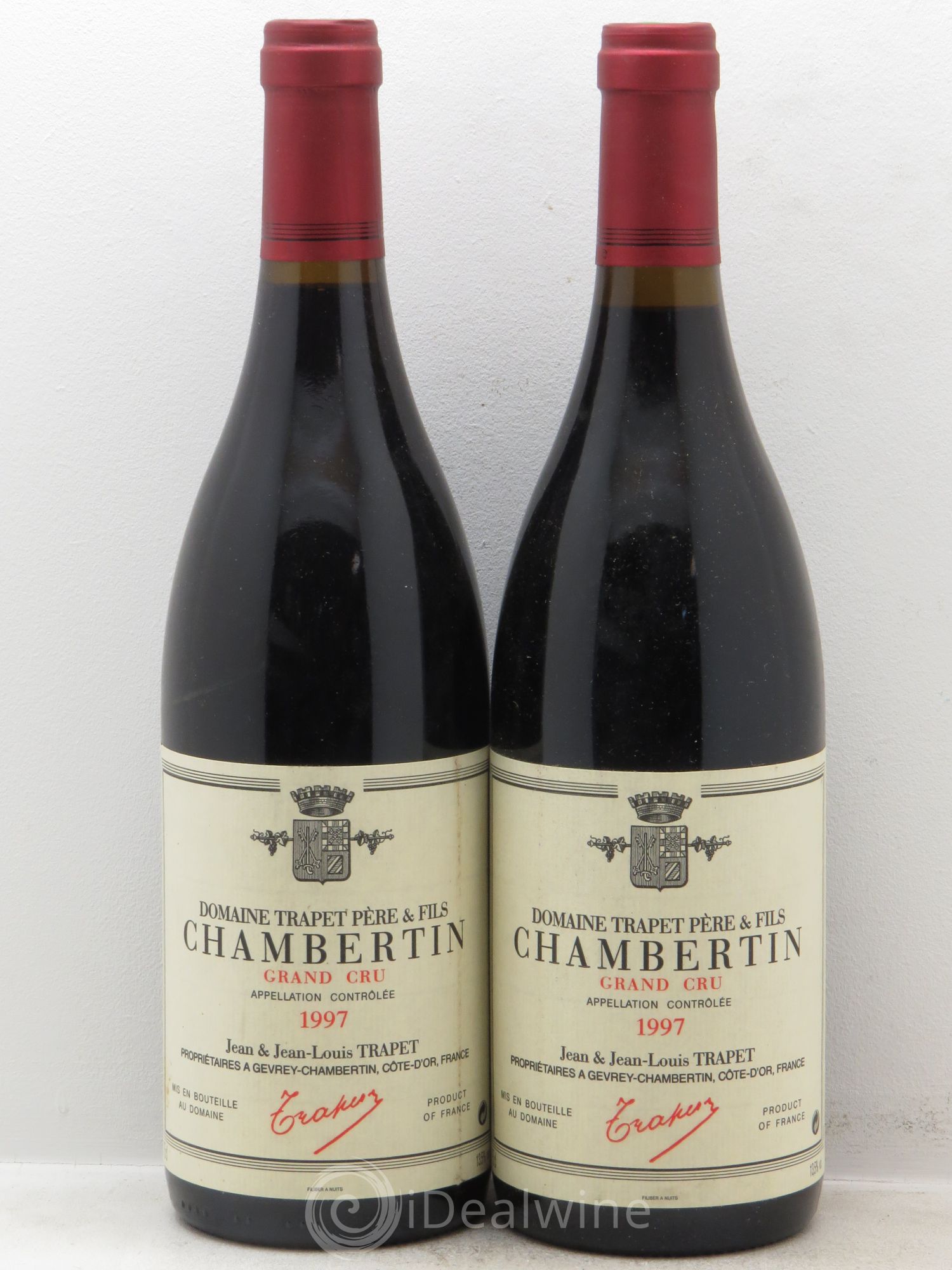 Chambertin Grand Cru Domaine Trapet (sans prix de réserve) 1997 - Lot de 2 bouteilles - 0