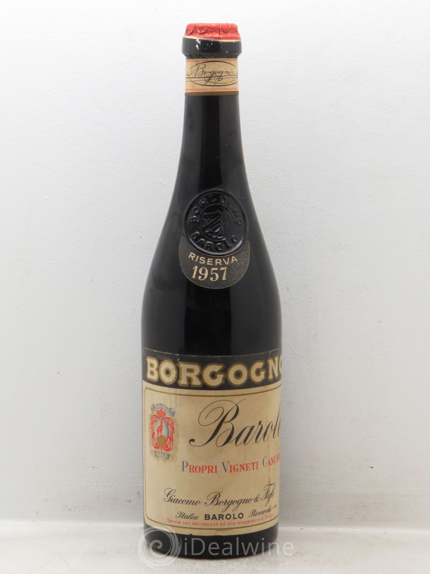 Barolo Riserva Borgogno Giacomo E.Figli (sans prix de réserve) 1957 - Posten von 1 Flasche - 0