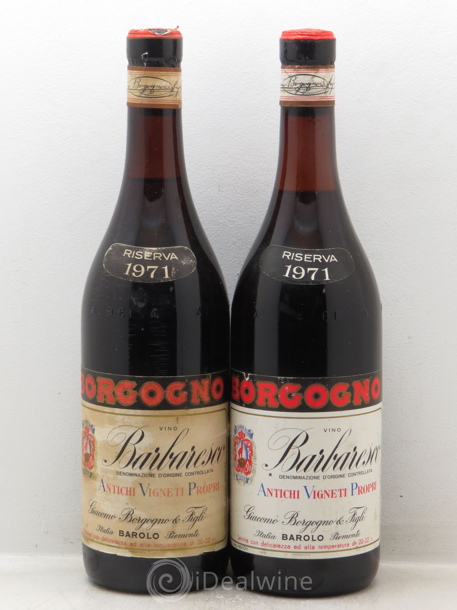Barbaresco DOCG Riserva Borgogno Giacomo E.Figli (sans prix de réserve) 1971 - Posten von 2 Flaschen - 0