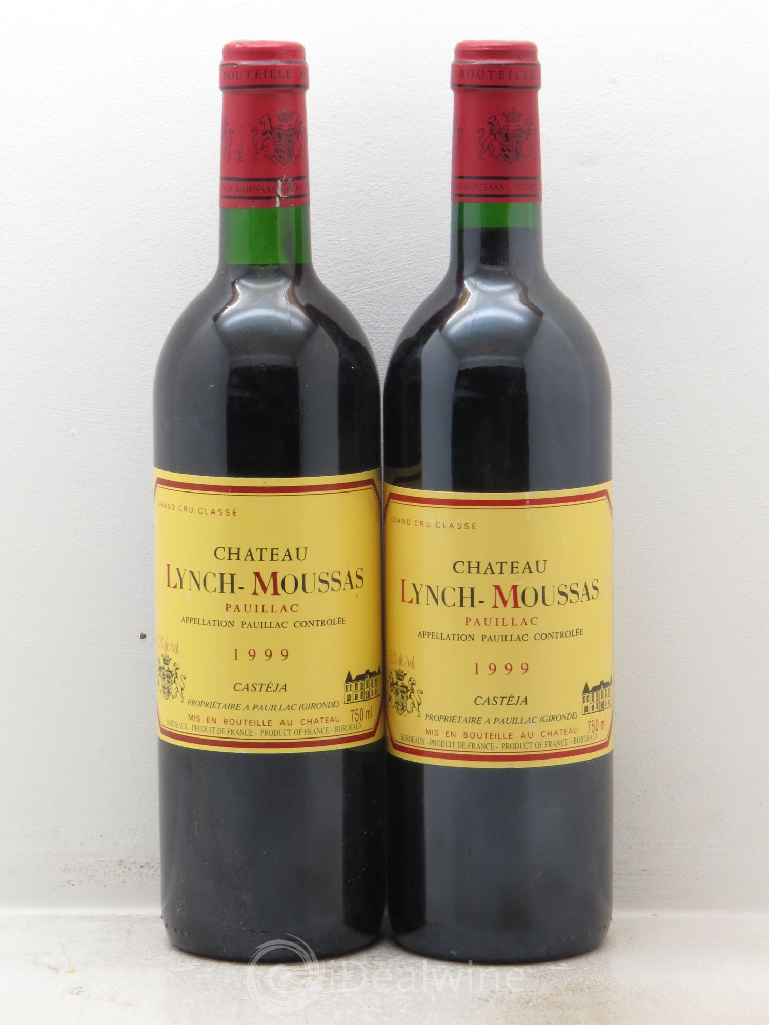 Château Lynch Moussas 5ème Grand Cru Classé (sans prix de réserve) 1999 - Lot de 2 bouteilles - 0