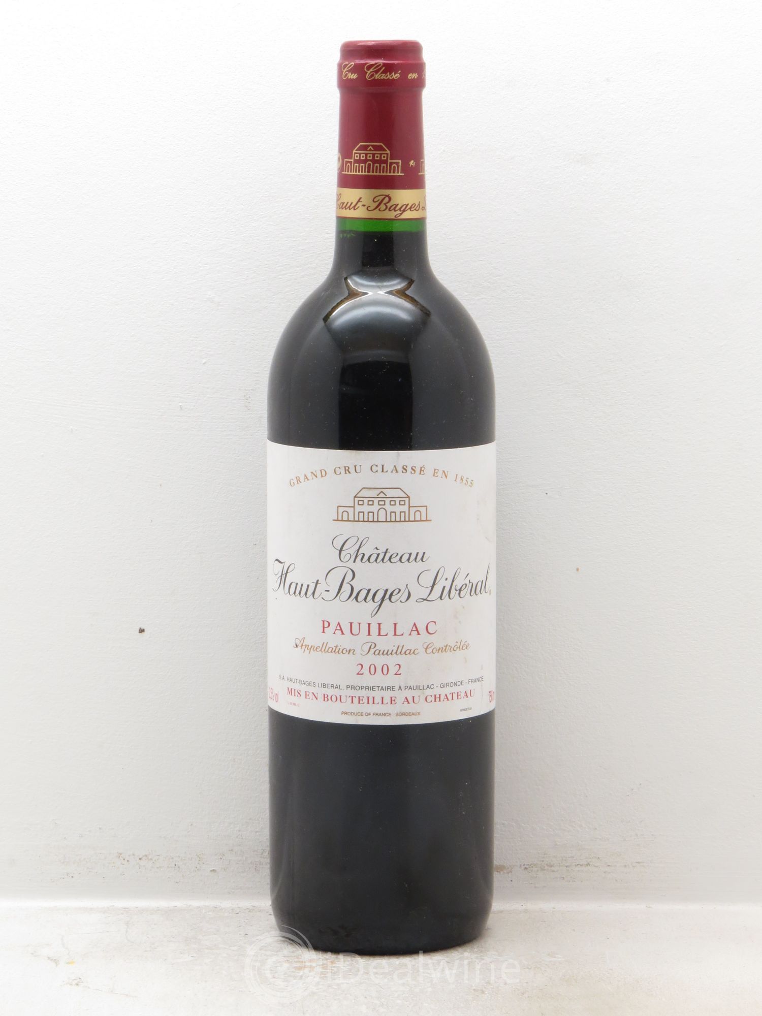 Château Haut Bages Libéral 5ème Grand Cru Classé (sans prix de réserve) 2002 - Lot de 1 bouteille - 0