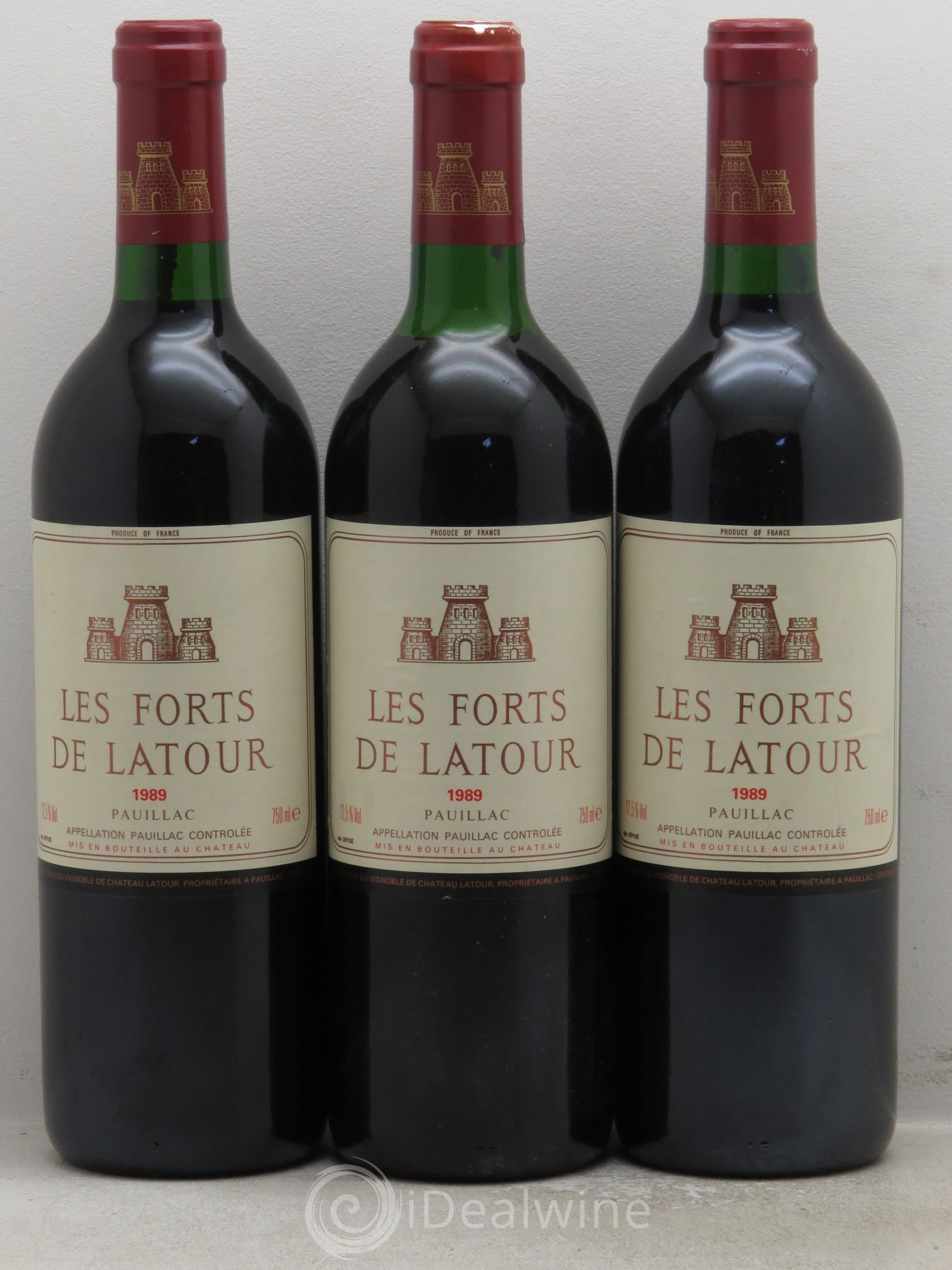 Les Forts de Latour Second Vin (sans prix de réserve) 1989 - Lot de 3 bouteilles - 0