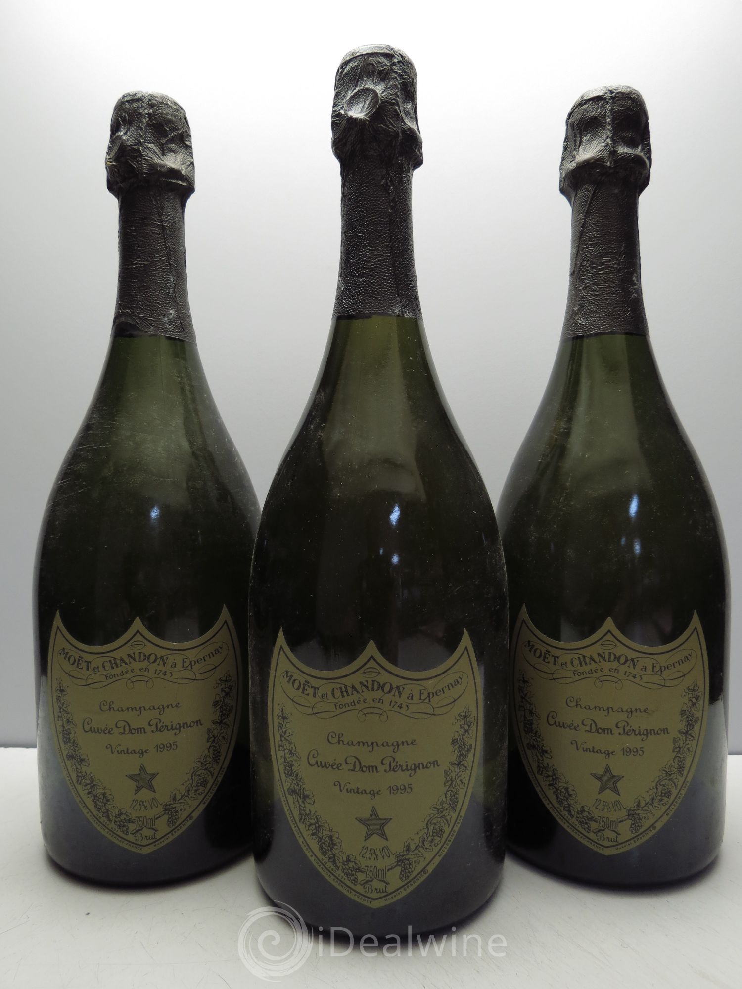 Brut Dom Pérignon (sans prix de réserve) 1995 - Lot de 3 bouteilles - 0